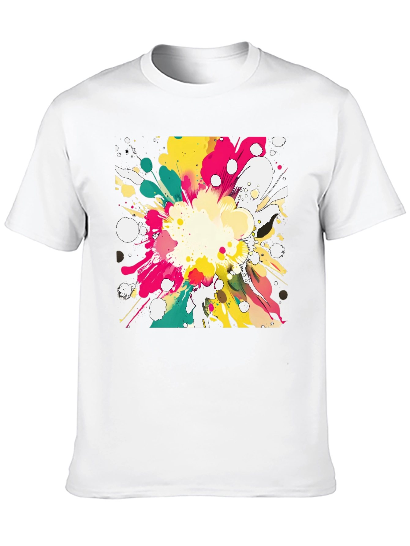 Abstract Paint Splatter Graphic T-Shirt