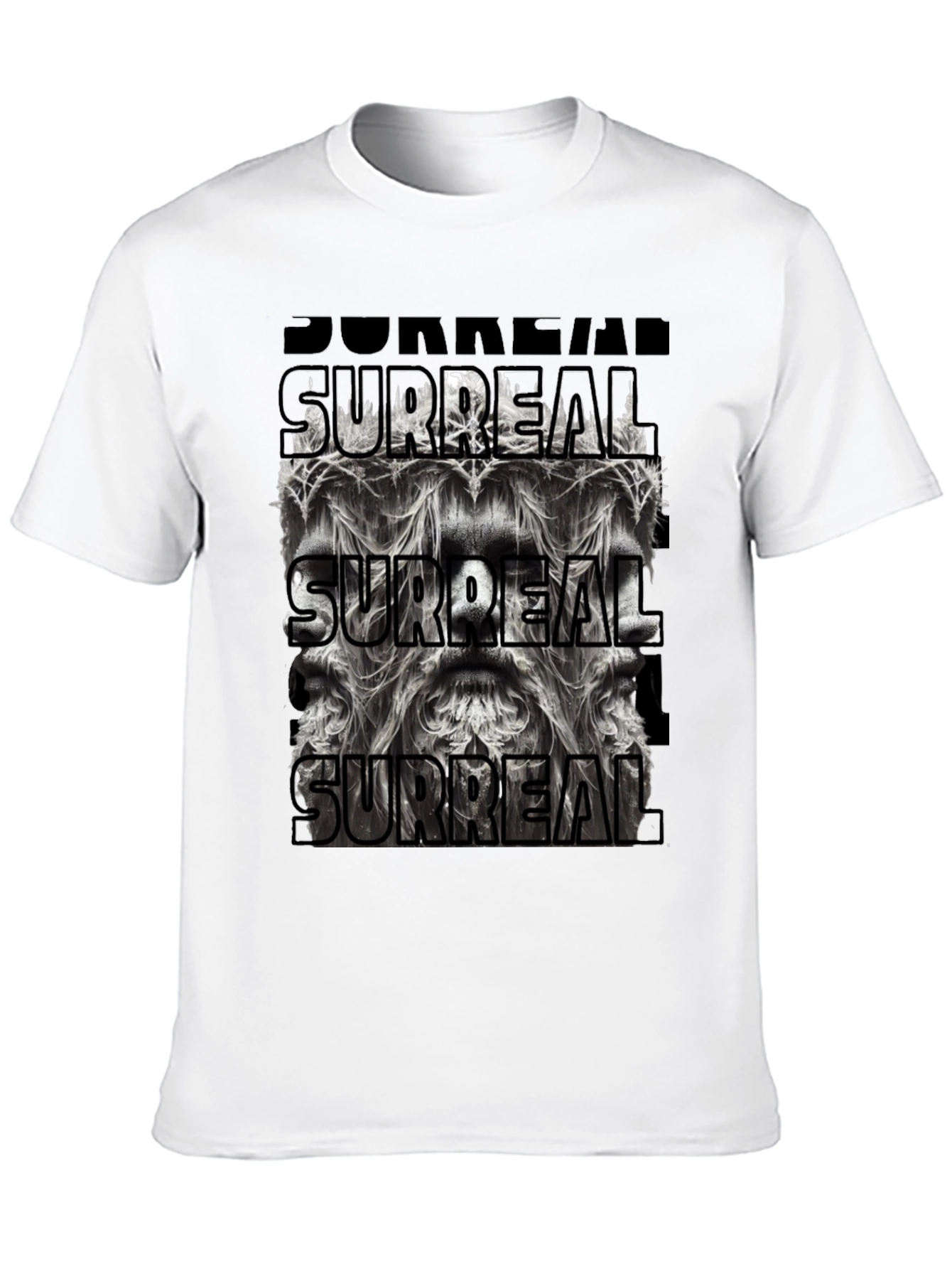 Surreal Graphic Print Black T-Shirt