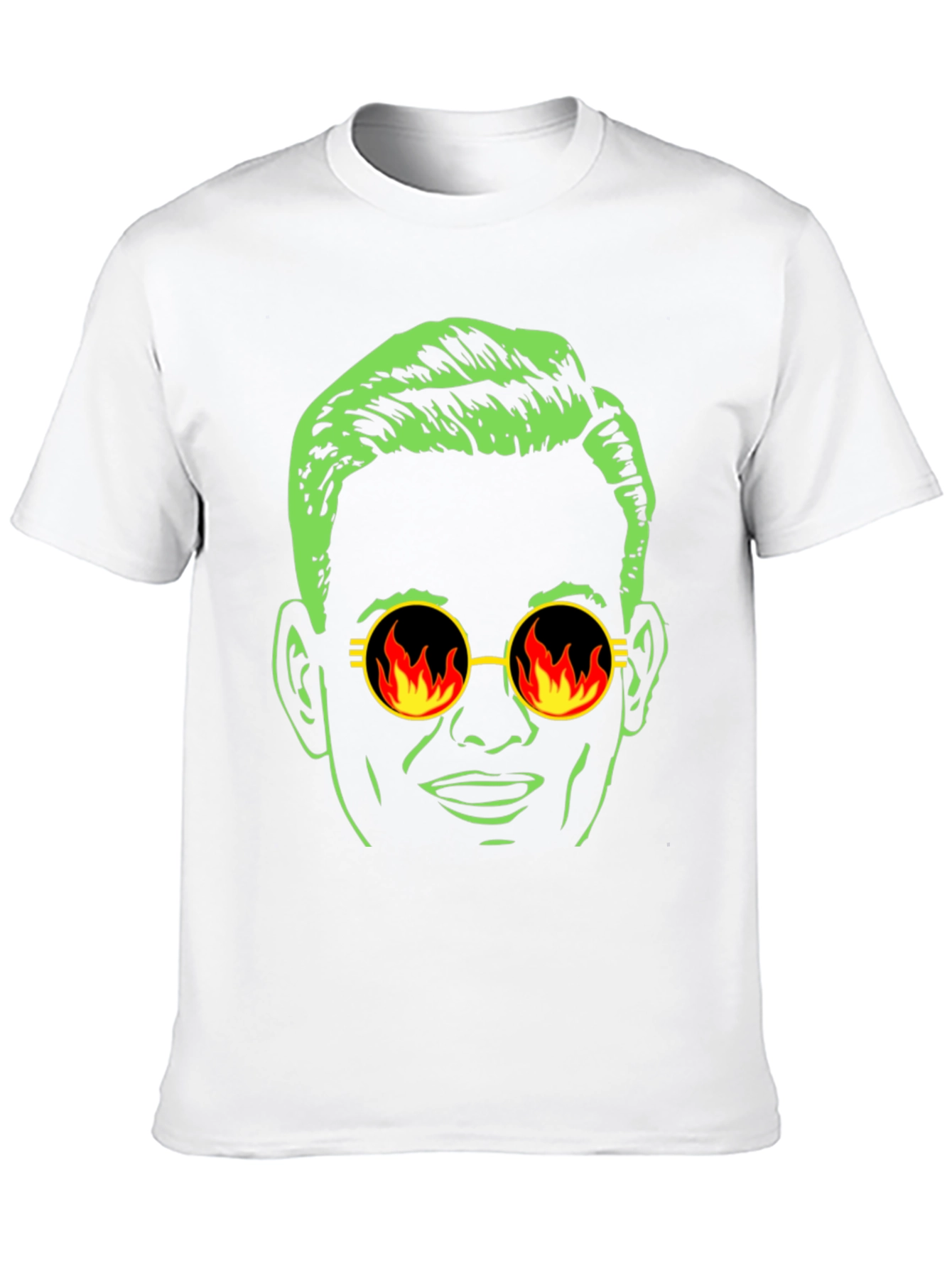 Cool Dude Graphic Tee - Retro Fire Sunglasses