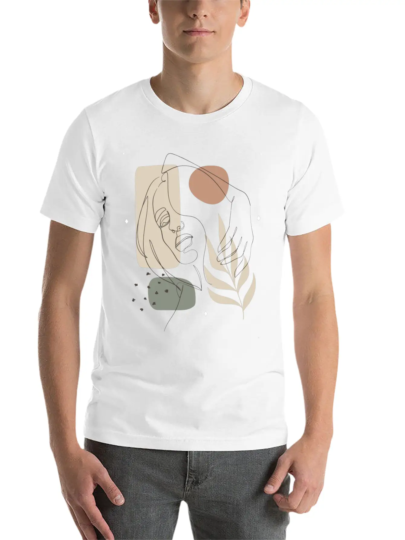 One Line Art, One Line, Line Art, Line Drawing Essential Unisex Summer Tee – Soft Cotton Casual Fit