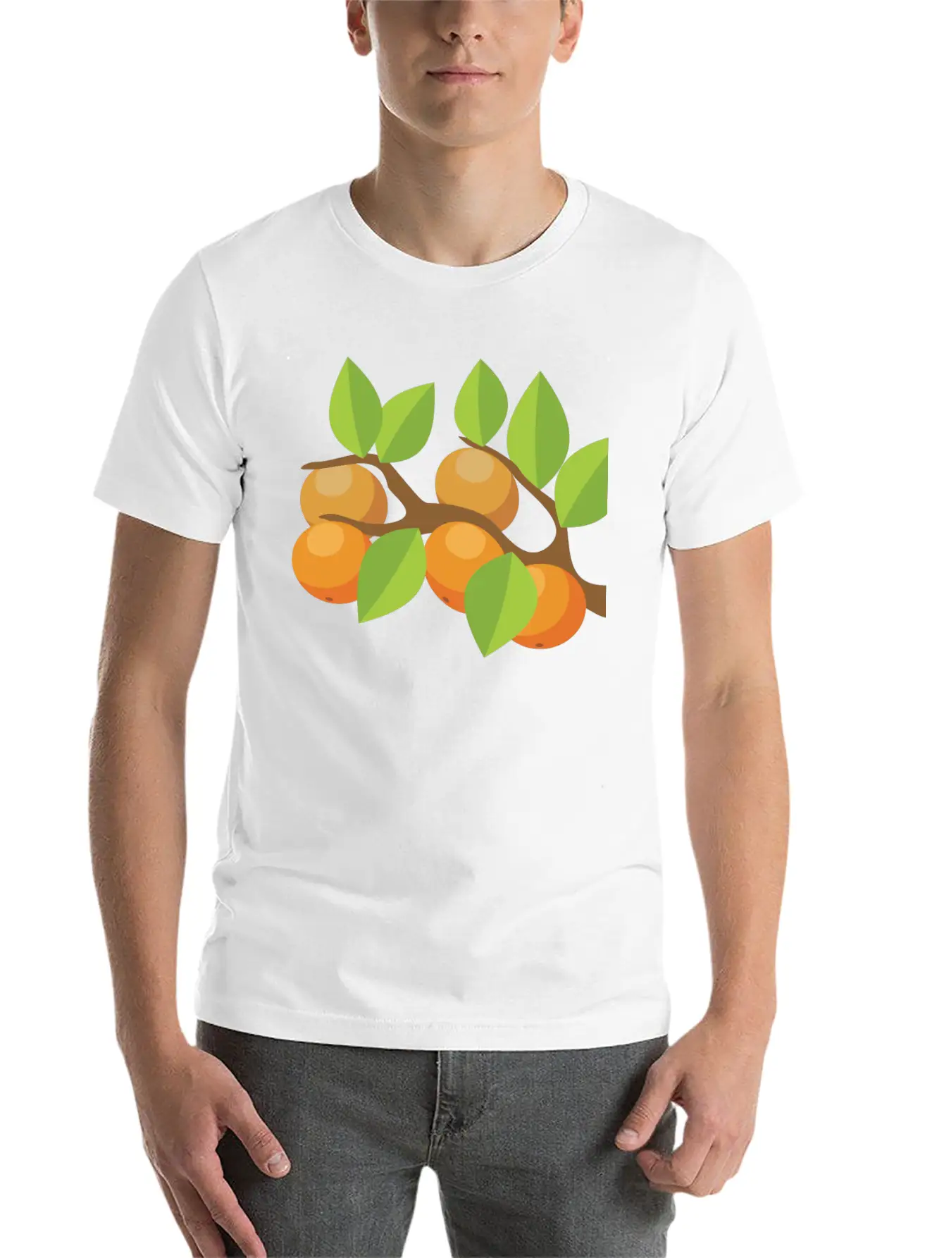 Orange Tree Unisex Short Sleeve Soft Cotton T-Shirt – Casual Everyday Wear