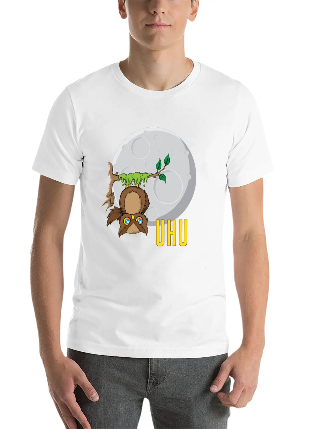 Owl UHU Comfortable Minimalist Graphic Tee – Summer Style Essential