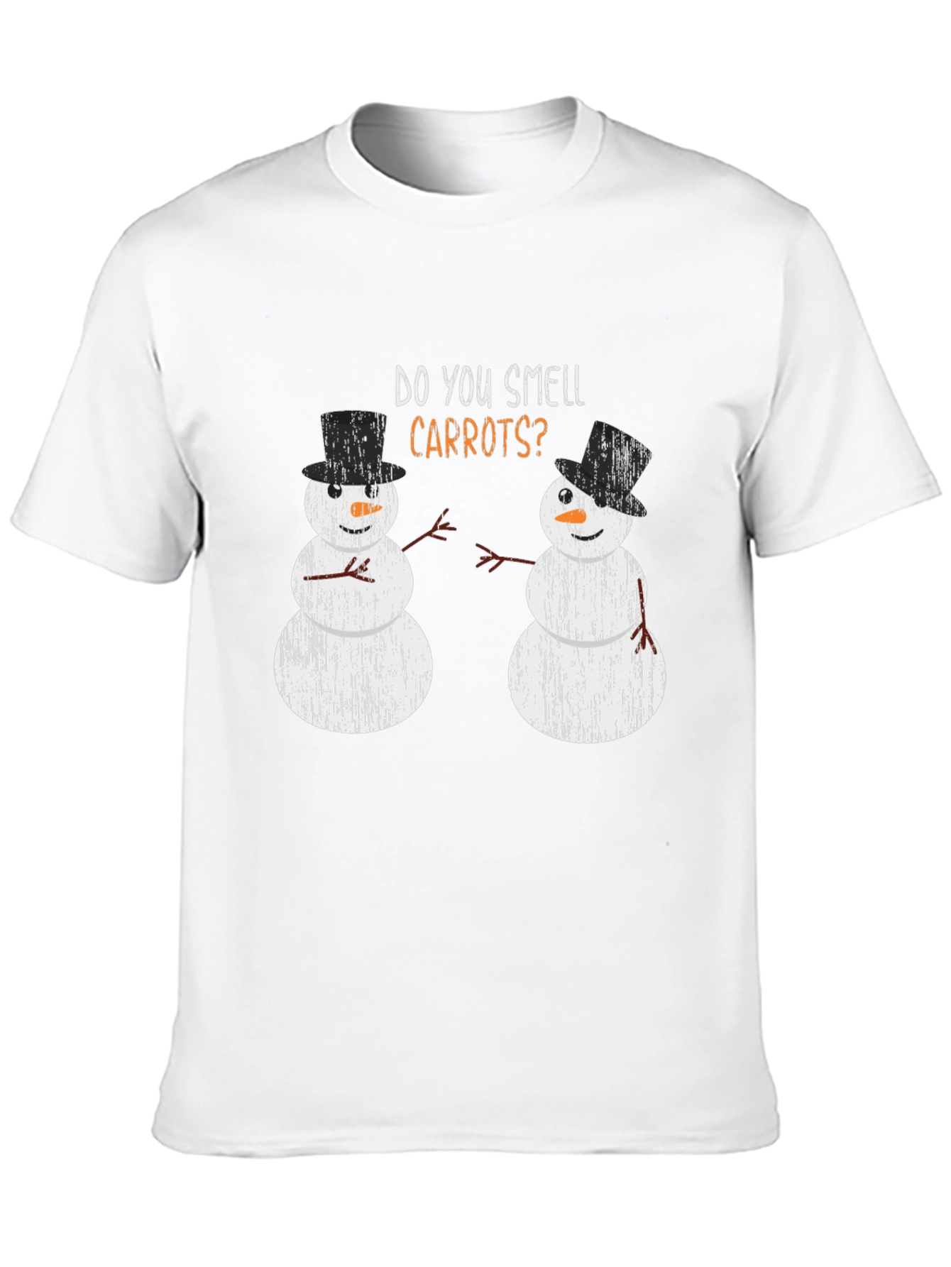Do You Smell Carrots? Funny Snowman Graphic T-Shirt
