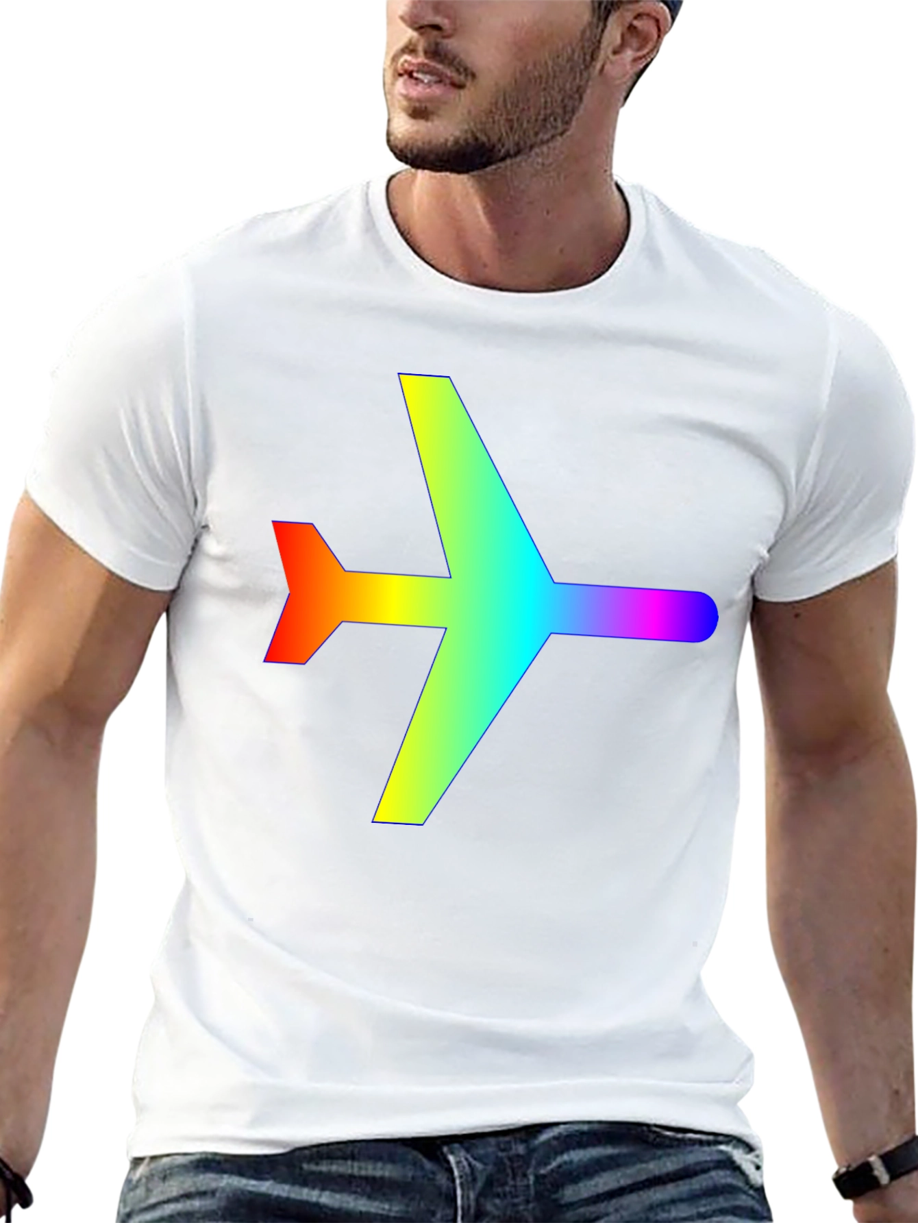 Rainbow Airplane Graphic Tee