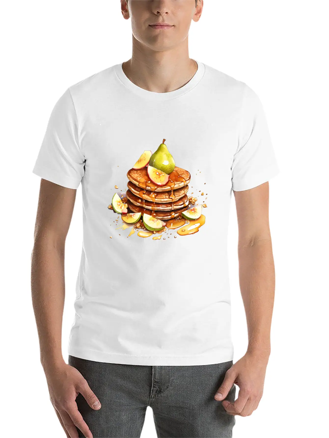 Pancakes With Pear And Fig Comfortable Minimalist Graphic Tee – Summer Style Essential