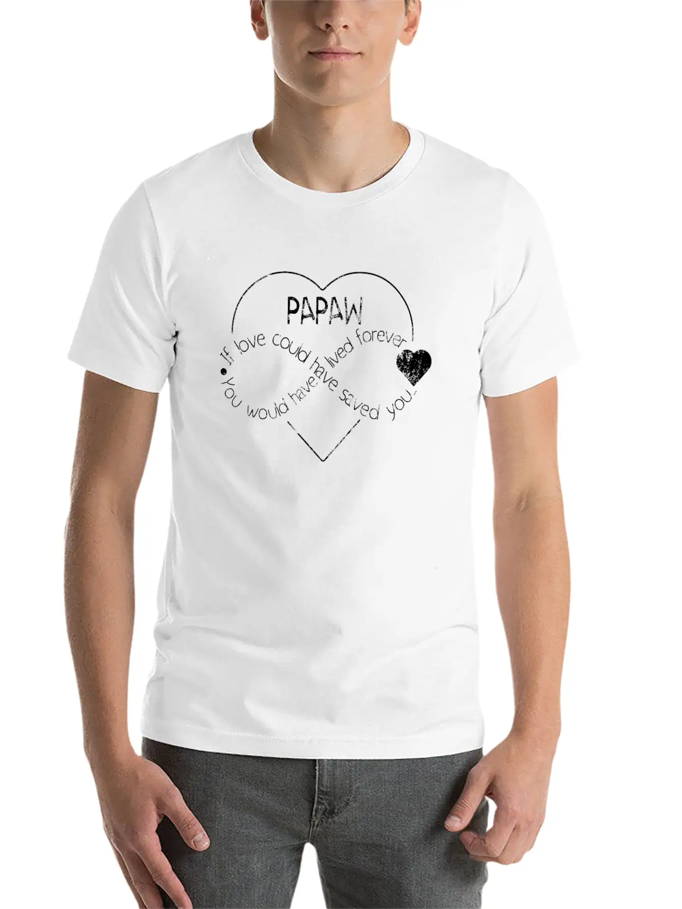 Papaw Personalized Sympathy Gift Shirt Stylish Everyday T-Shirt – Unisex Basic Cotton Tee