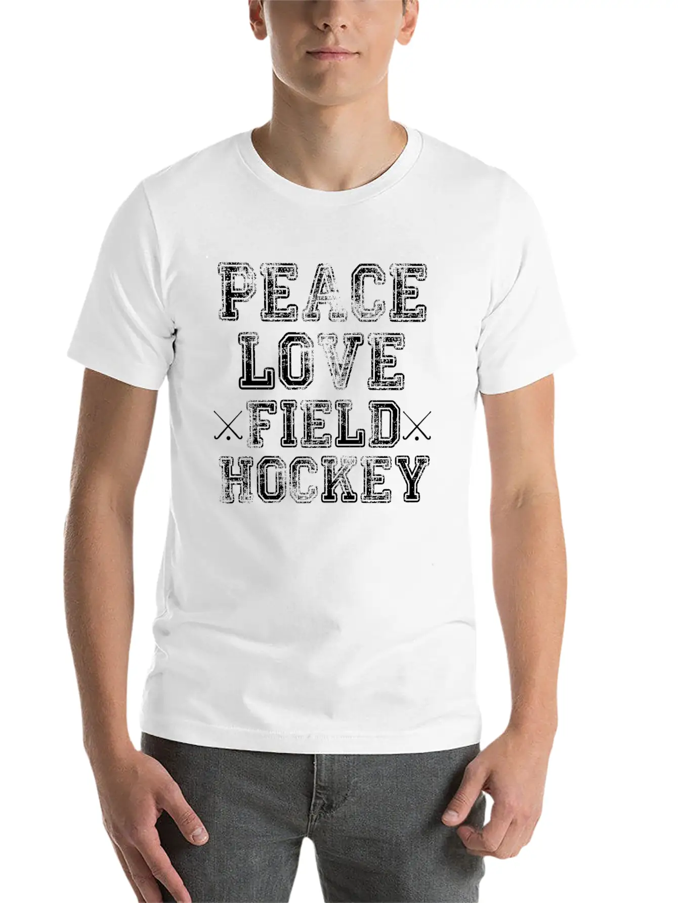 Peace, Love, Field Hockey Timeless Short Sleeve Tee – Comfy And Minimalist Design