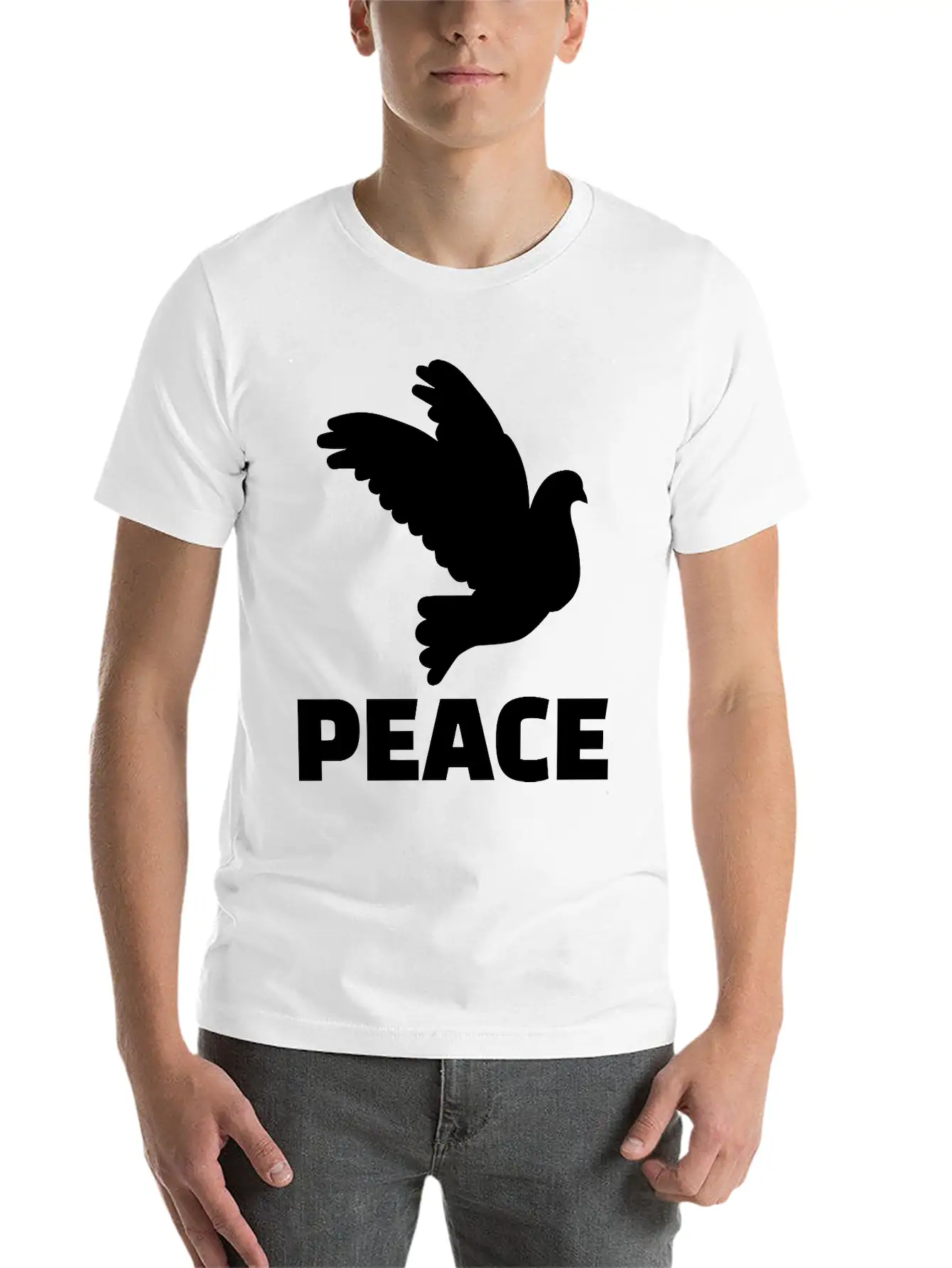 Peace Unisex Short Sleeve Soft Cotton T-Shirt – Casual Everyday Wear