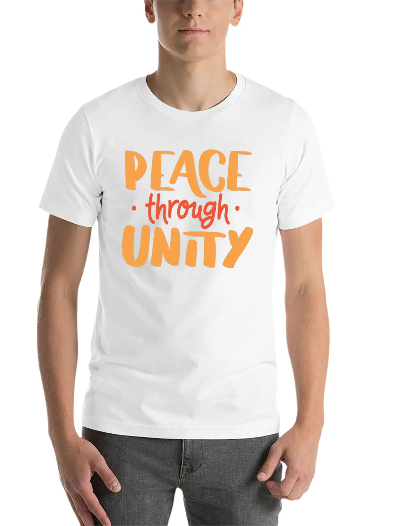 Peace World Peace Pacifist Pacifism Saying Unisex Short Sleeve Soft Cotton T-Shirt – Casual Everyday Wear