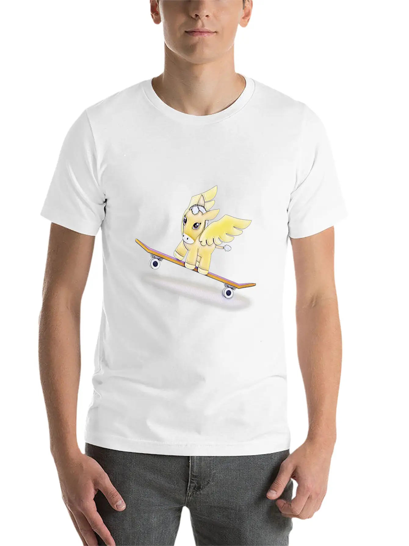 Pegasus Skater Essential Unisex Summer Tee – Soft Cotton Casual Fit