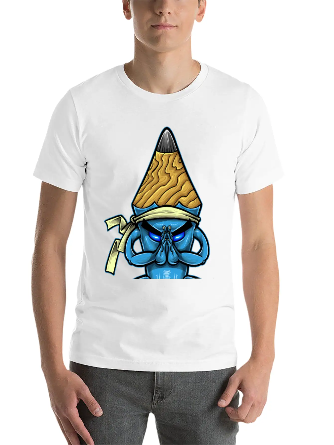 Pencil Monk Unisex Casual T-Shirt – Clean Design For Daily Comfort