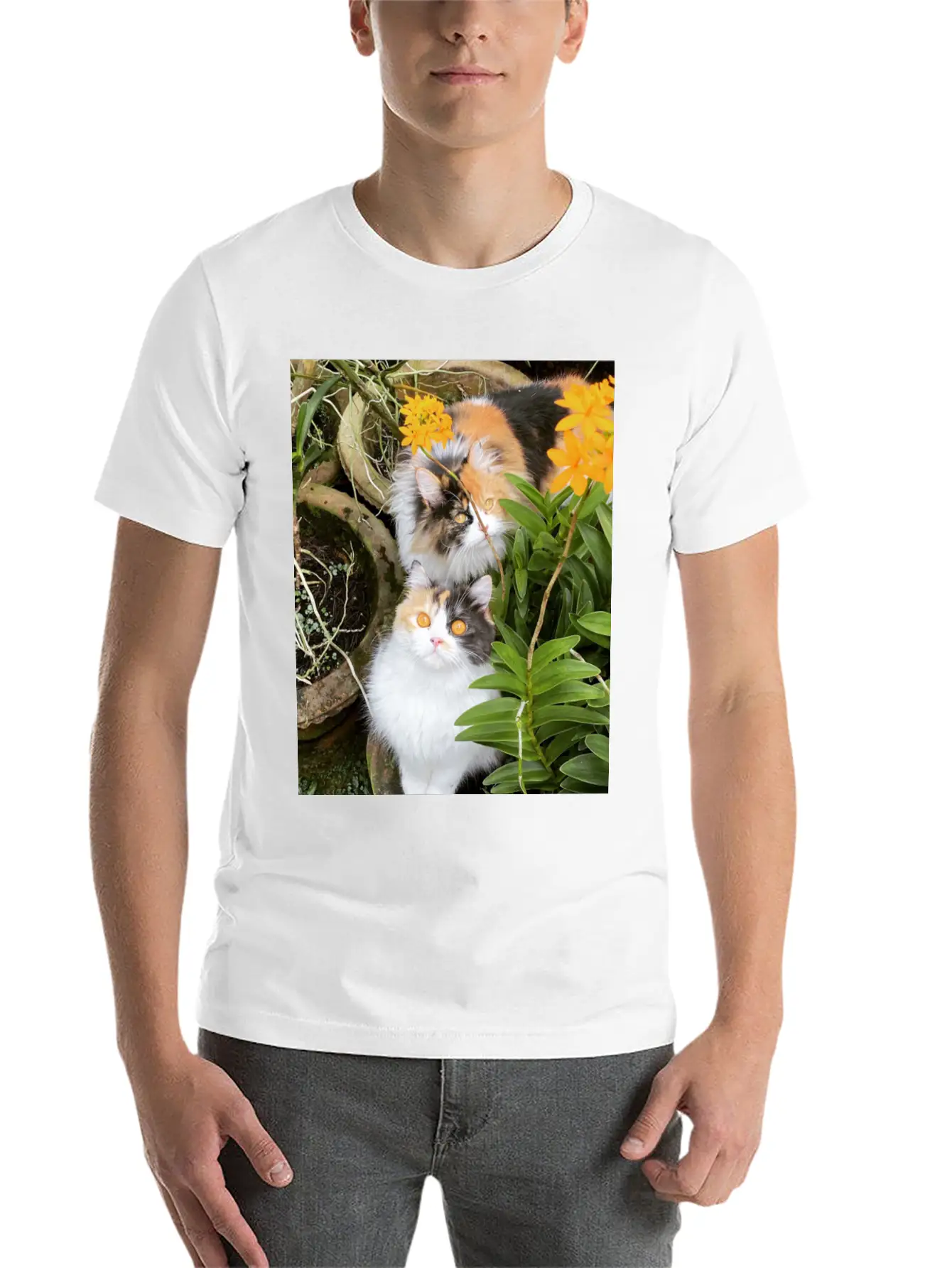 Penny & Patchi In 'Orchid Garden' Essential Unisex Summer Tee – Soft Cotton Casual Fit