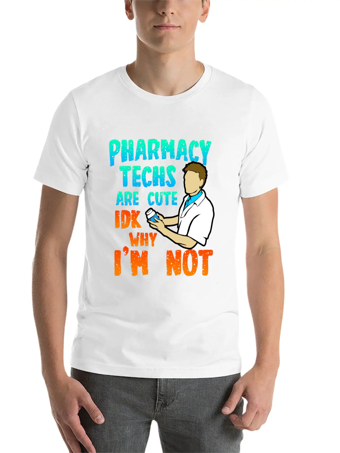 Pharmacy Techs Are Cute Unisex Short Sleeve Soft Cotton T-Shirt – Casual Everyday Wear