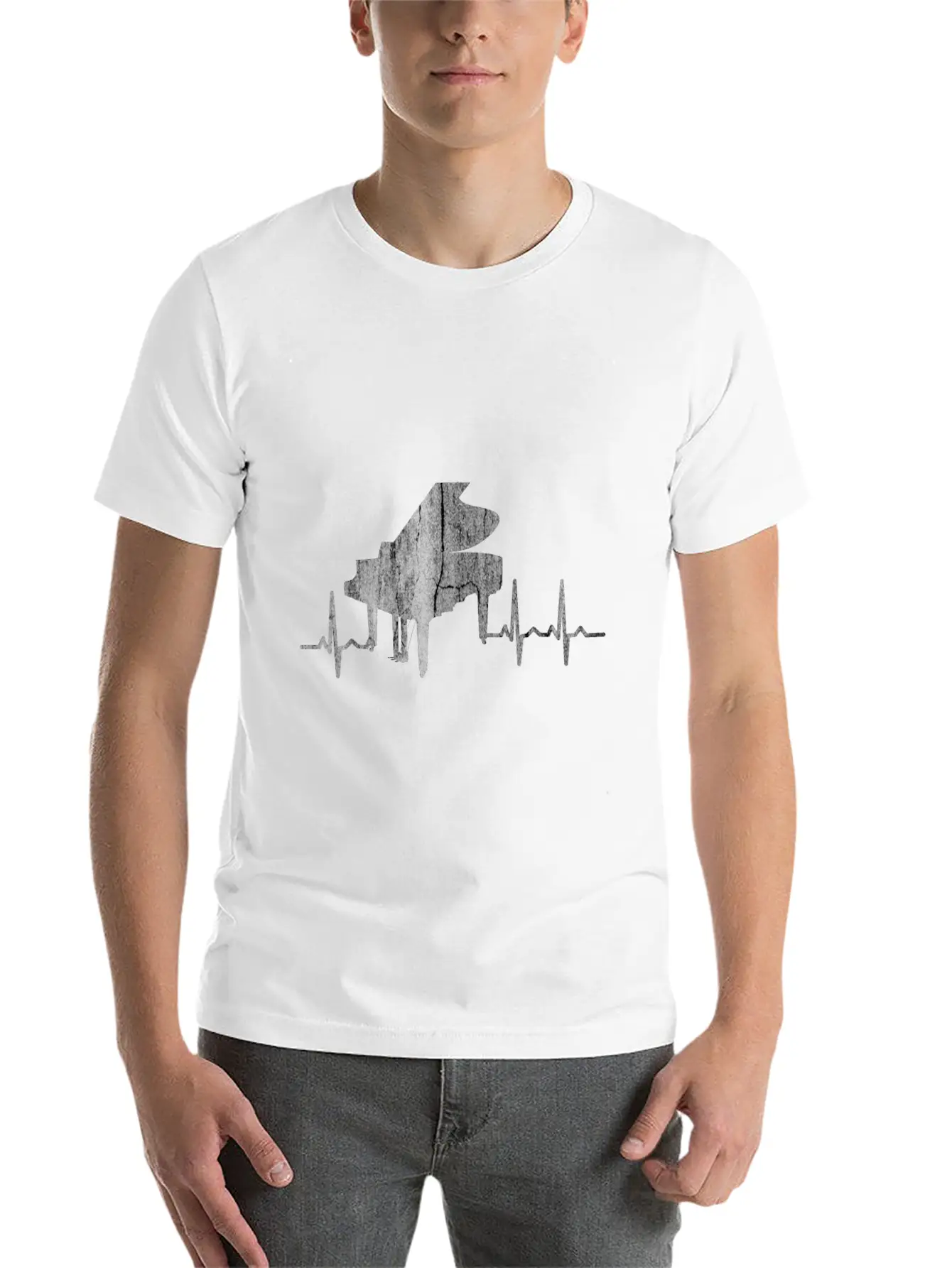 Piano Veins Unisex Casual T-Shirt – Clean Design For Daily Comfort