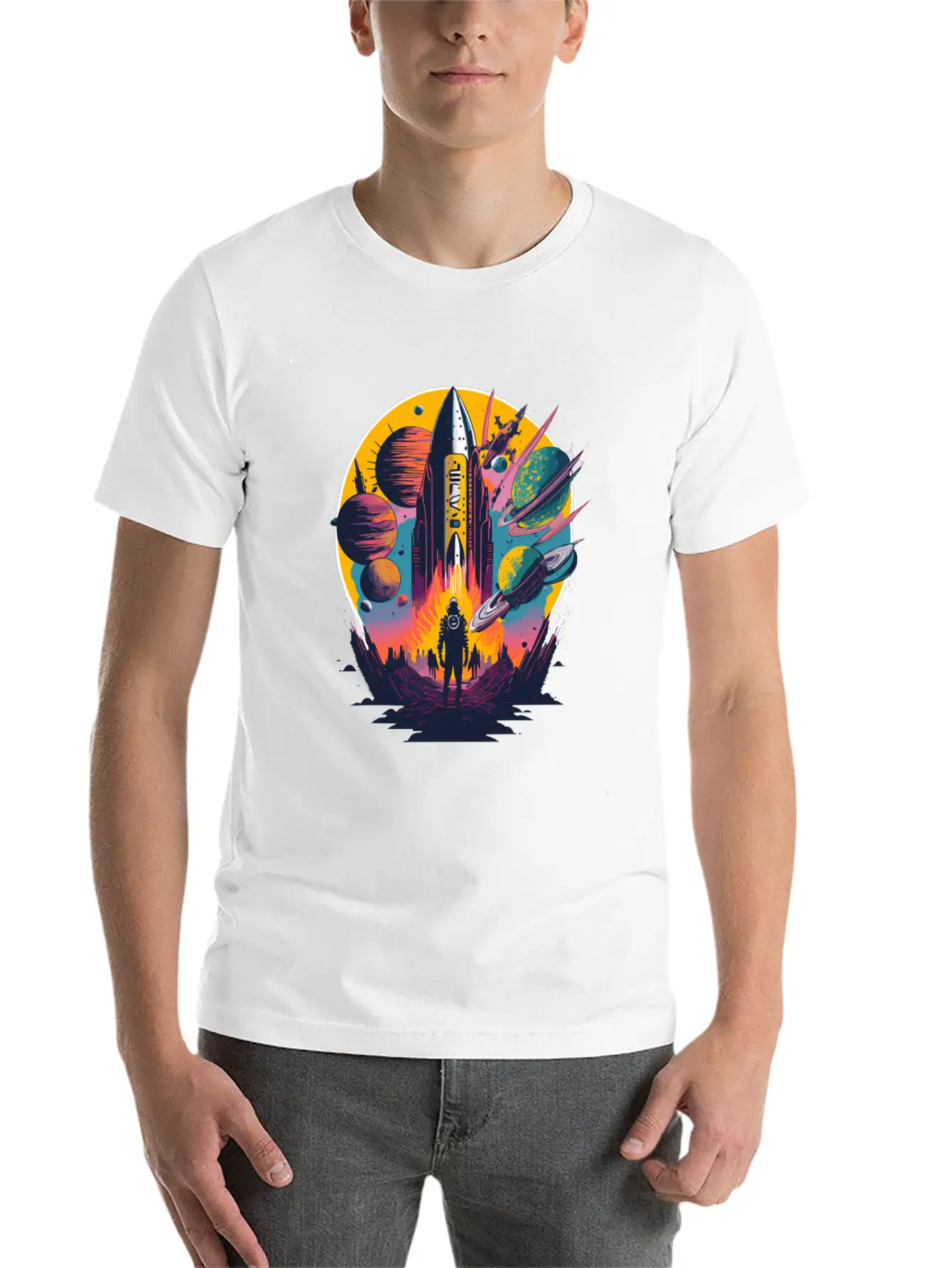 Psych Space Unisex Casual T-Shirt – Clean Design For Daily Comfort