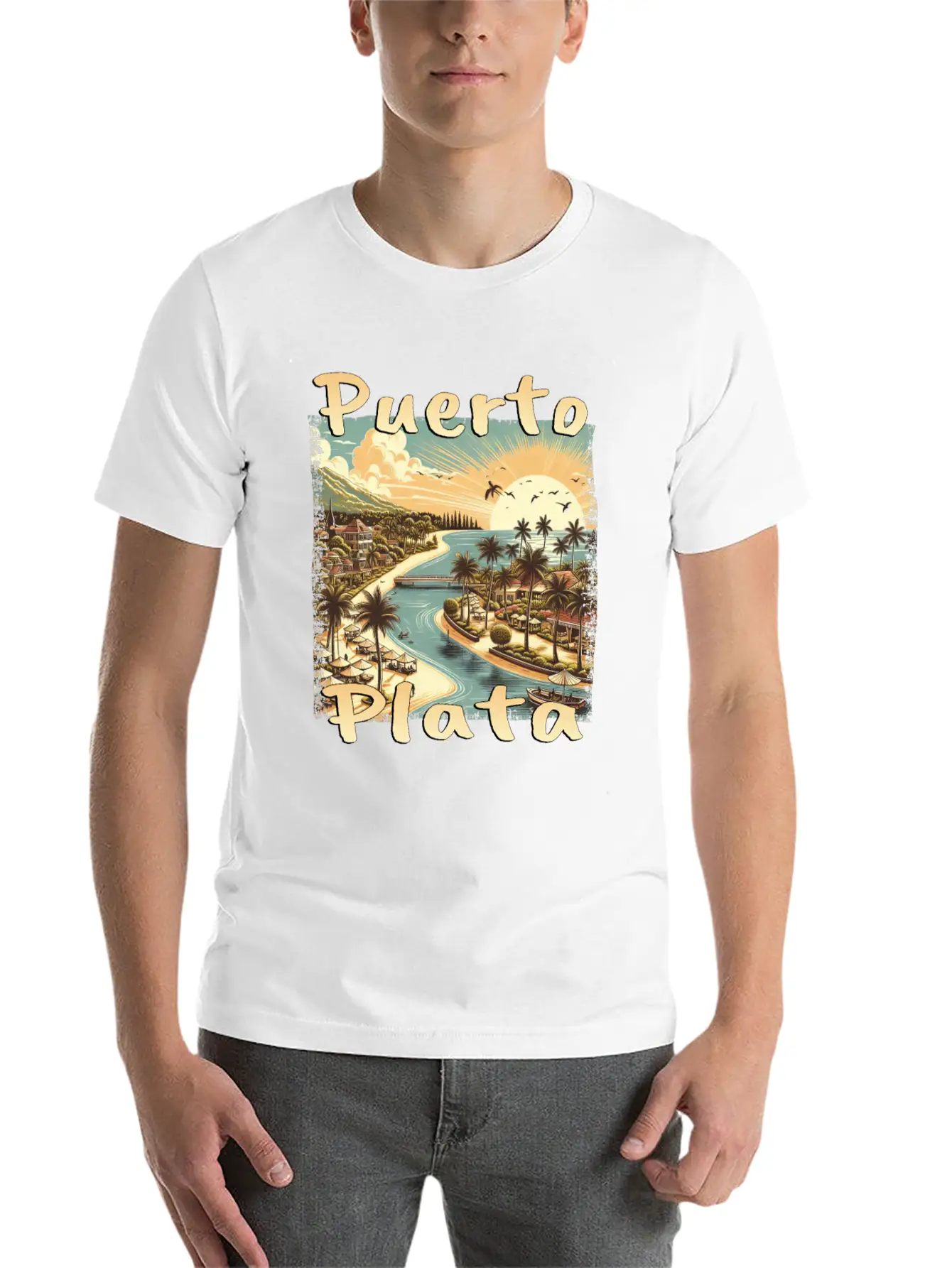 Puerto Plata Dominican Republic Grunge Vacation Timeless Short Sleeve Tee – Comfy And Minimalist Design