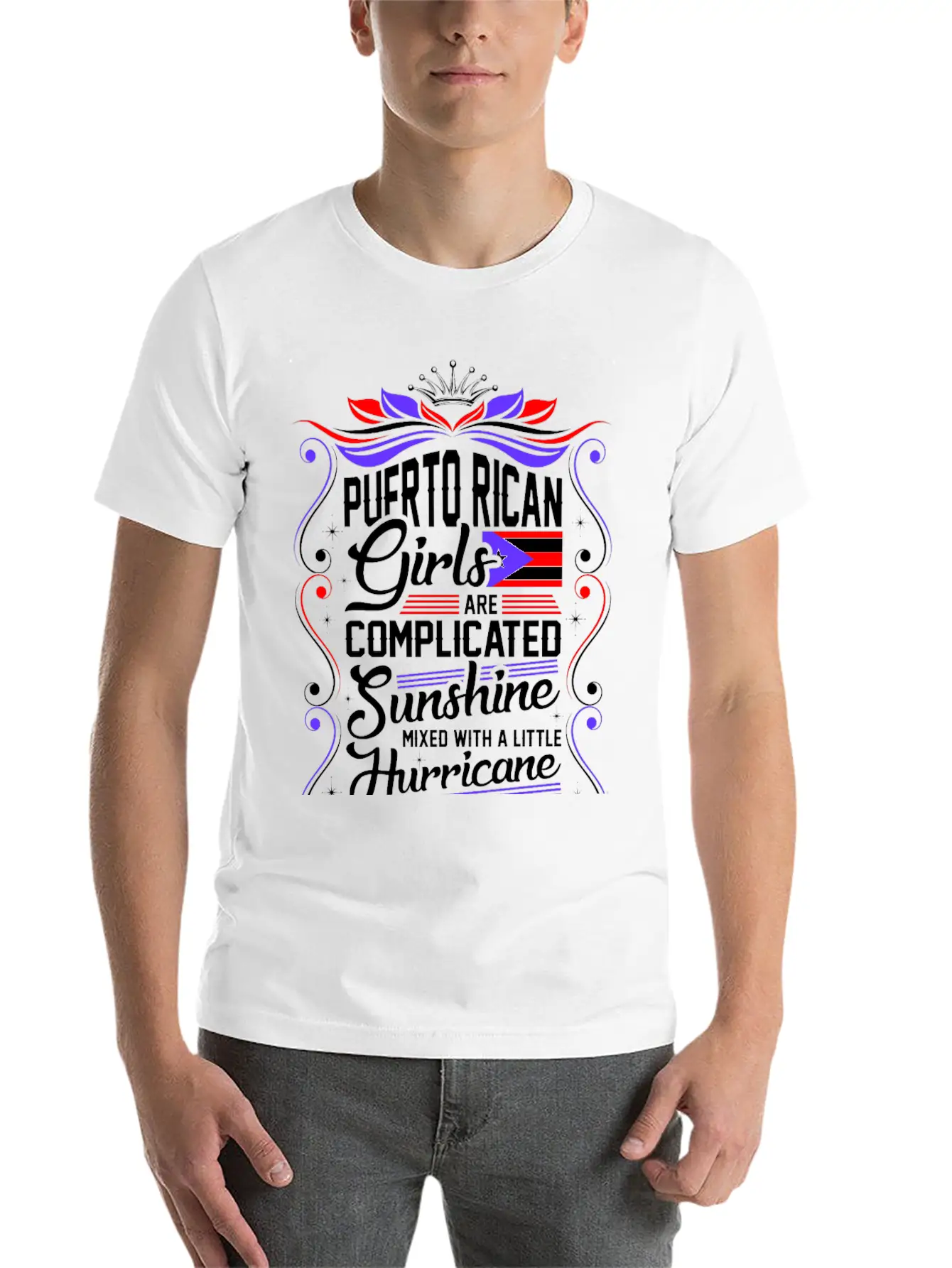 Puerto Rican Girls Are Completed Sunshine Unisex Short Sleeve Soft Cotton T-Shirt – Casual Everyday Wear