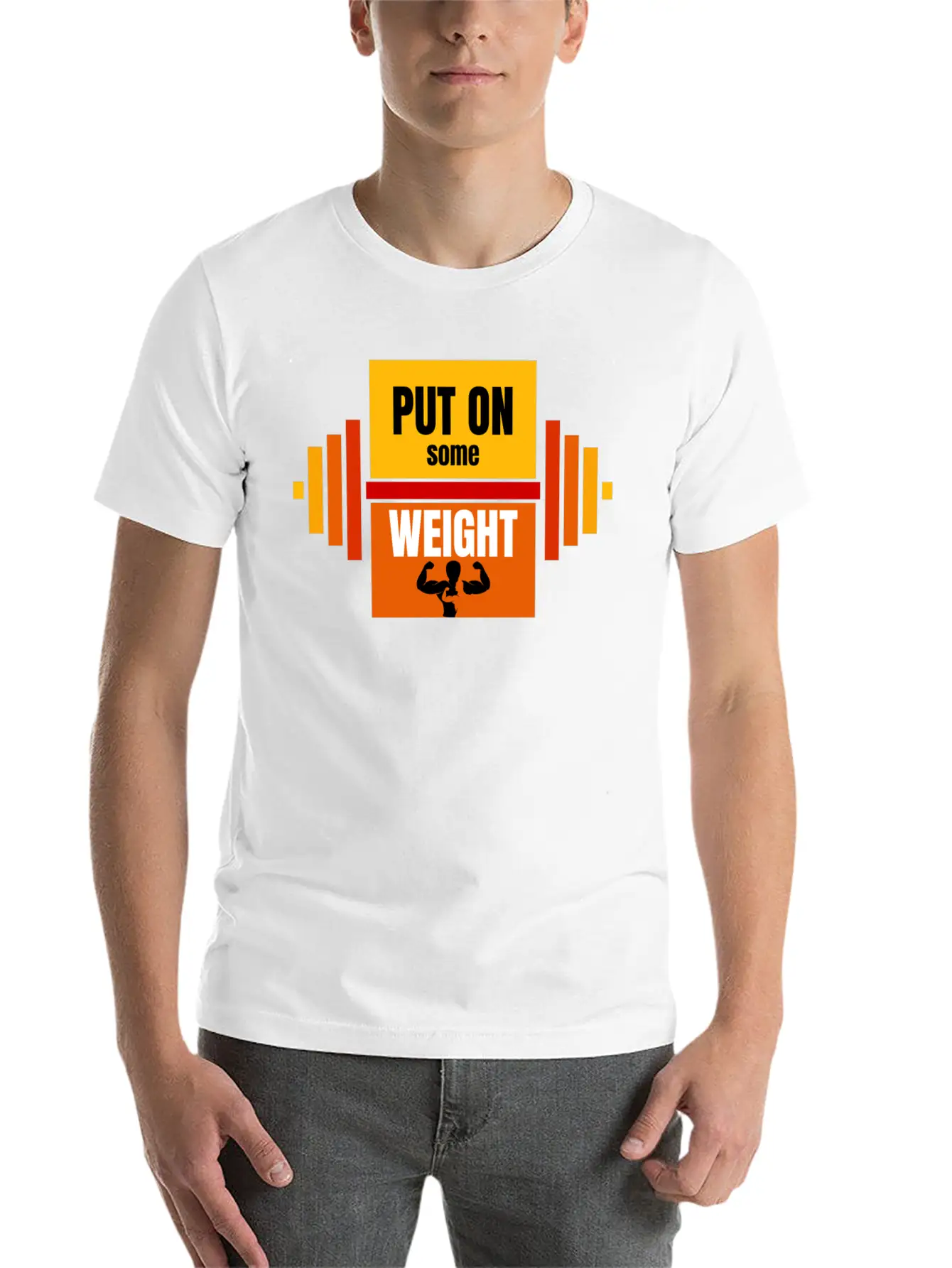 Put On Some Weight T-Shirt Vector Design Basic Graphic T-Shirt – Daily Comfort In Soft Cotton