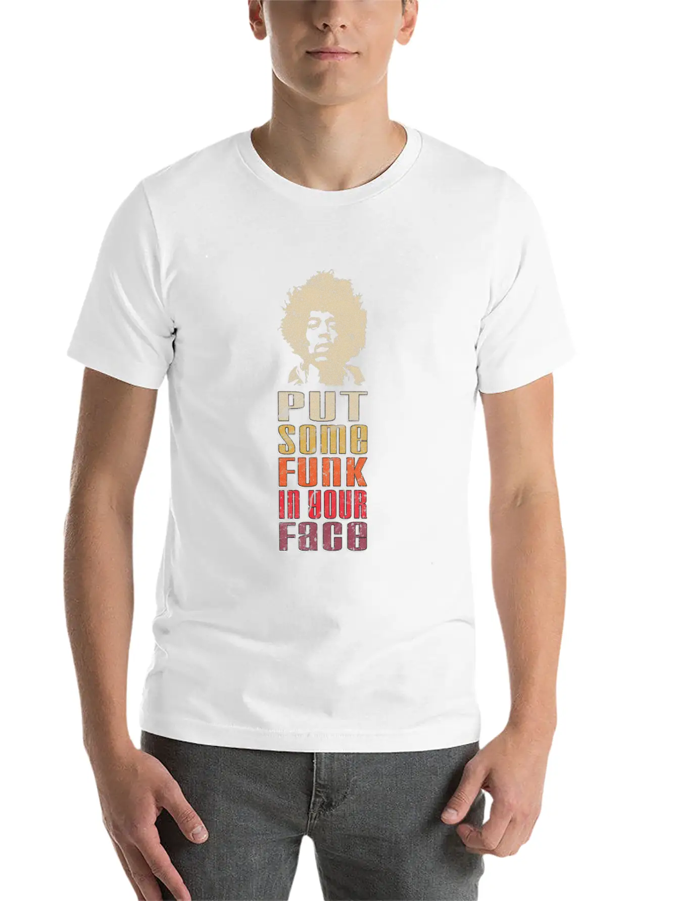 Put Some Funk In Your Face Disco Music Stylish Everyday T-Shirt – Unisex Basic Cotton Tee