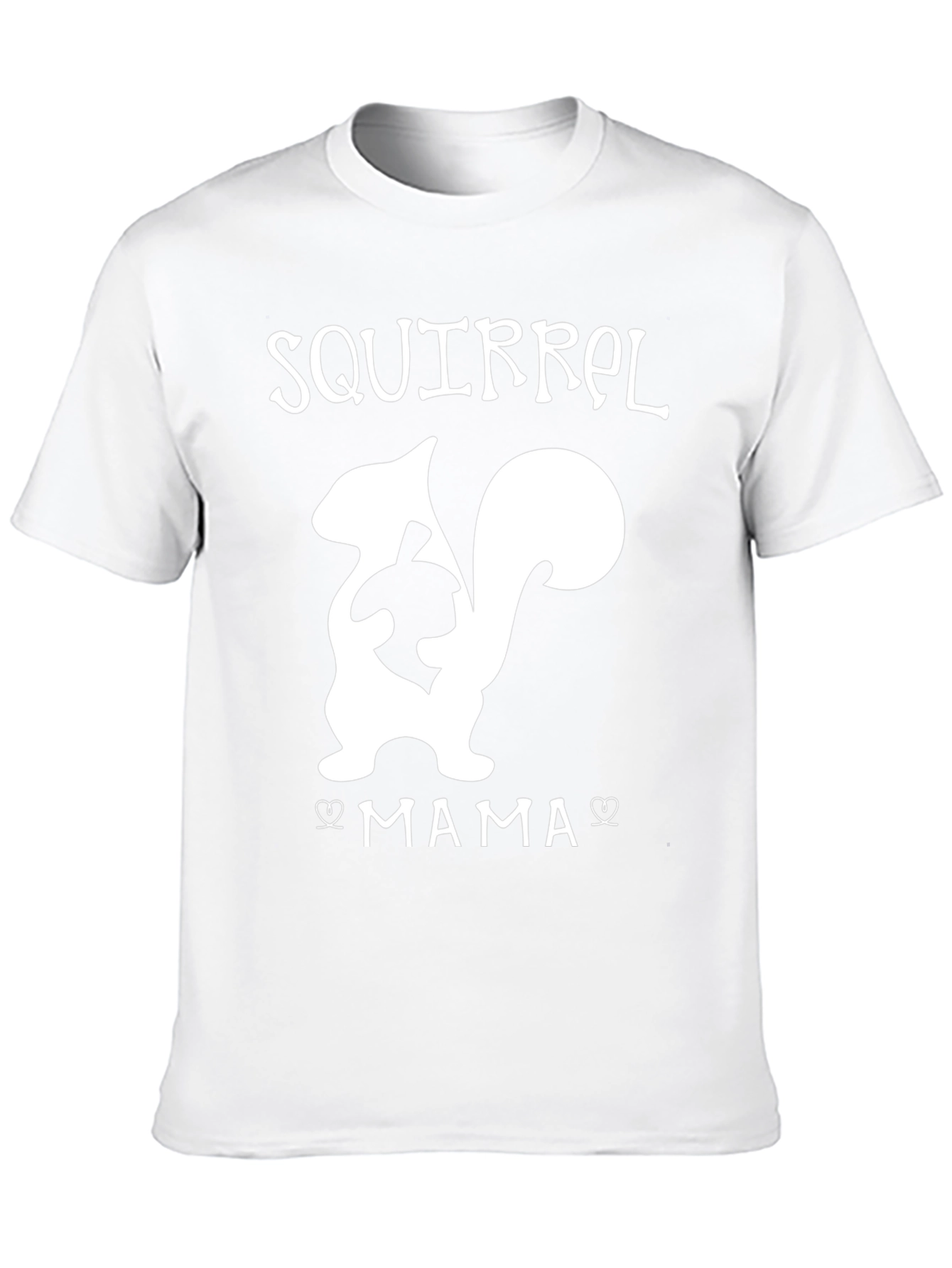 Squirrel Mama Graphic Tee - Black Cotton T-Shirt