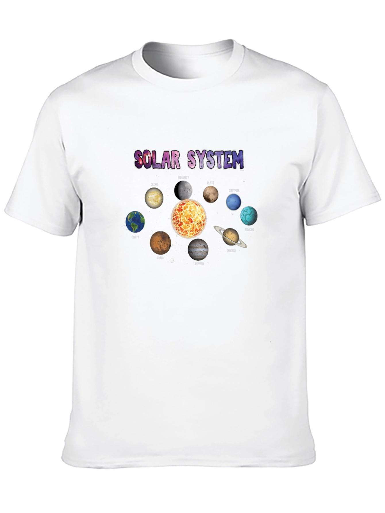 Solar System Graphic Black T-Shirt