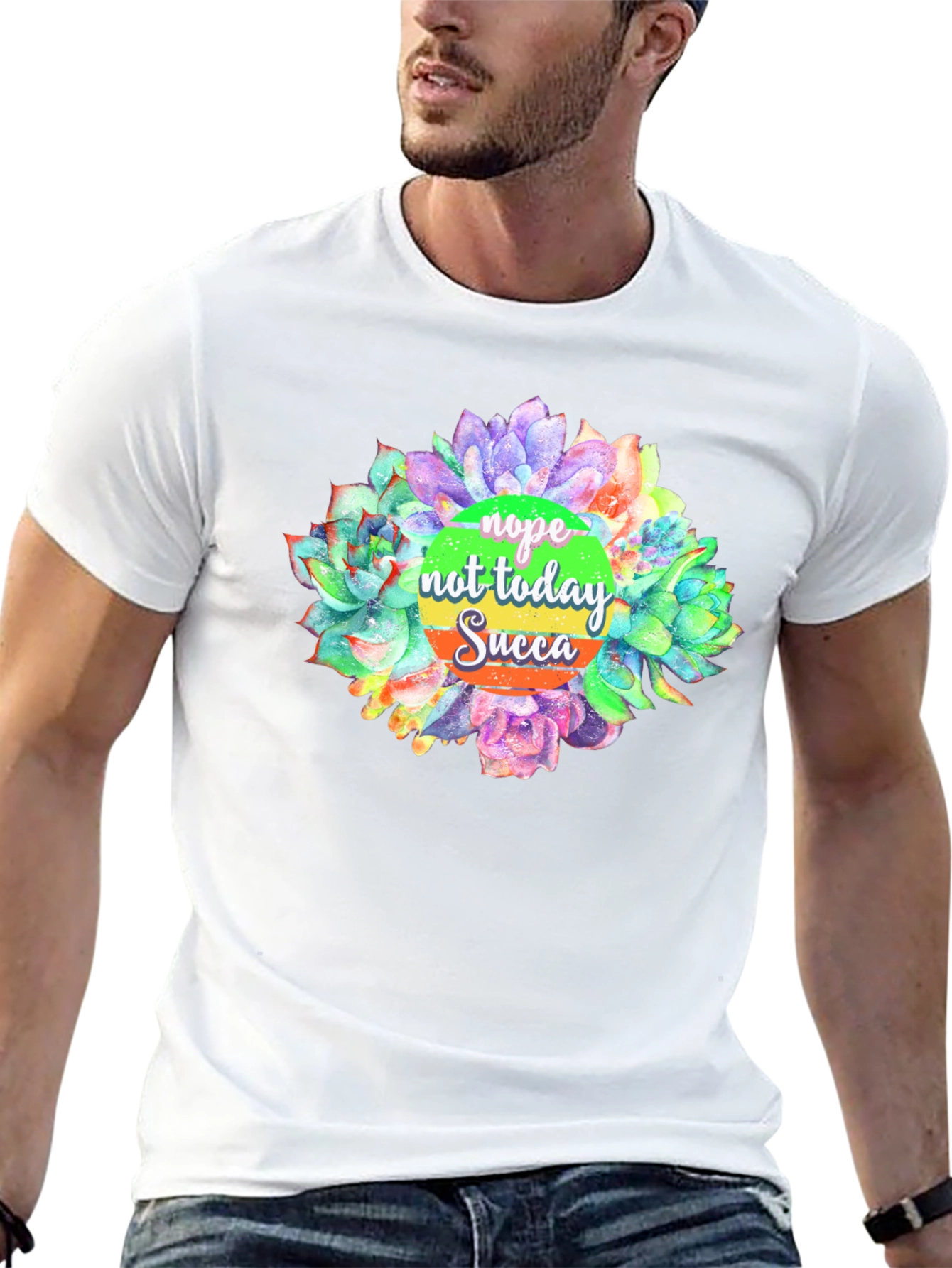 Nope Not Today Succulent Graphic T-Shirt