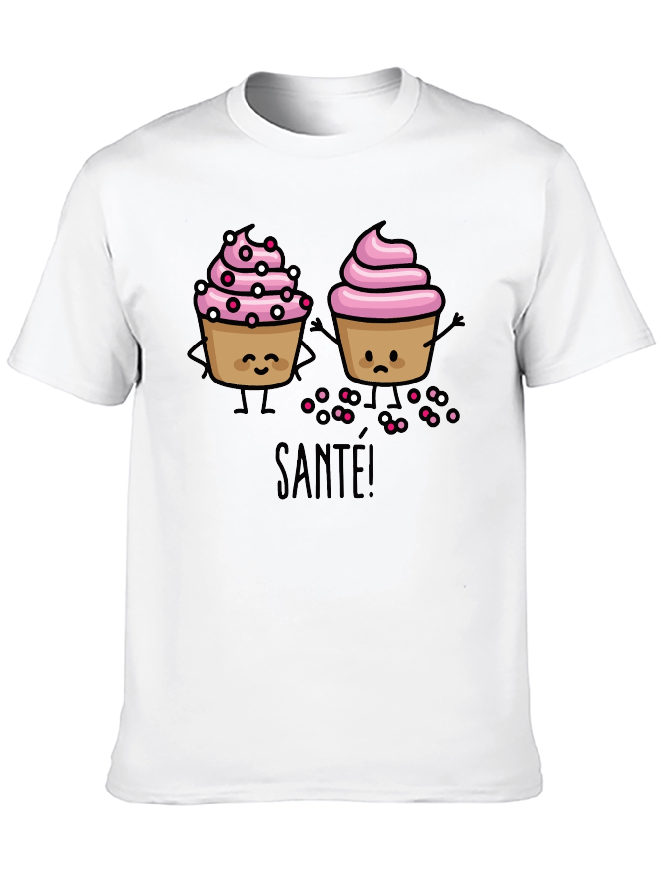Cupcake Cartoon Graphic T-Shirt