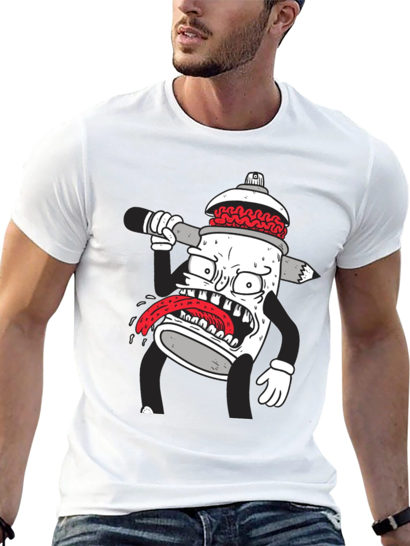 Cartoon Spray Paint Can T-Shirt
