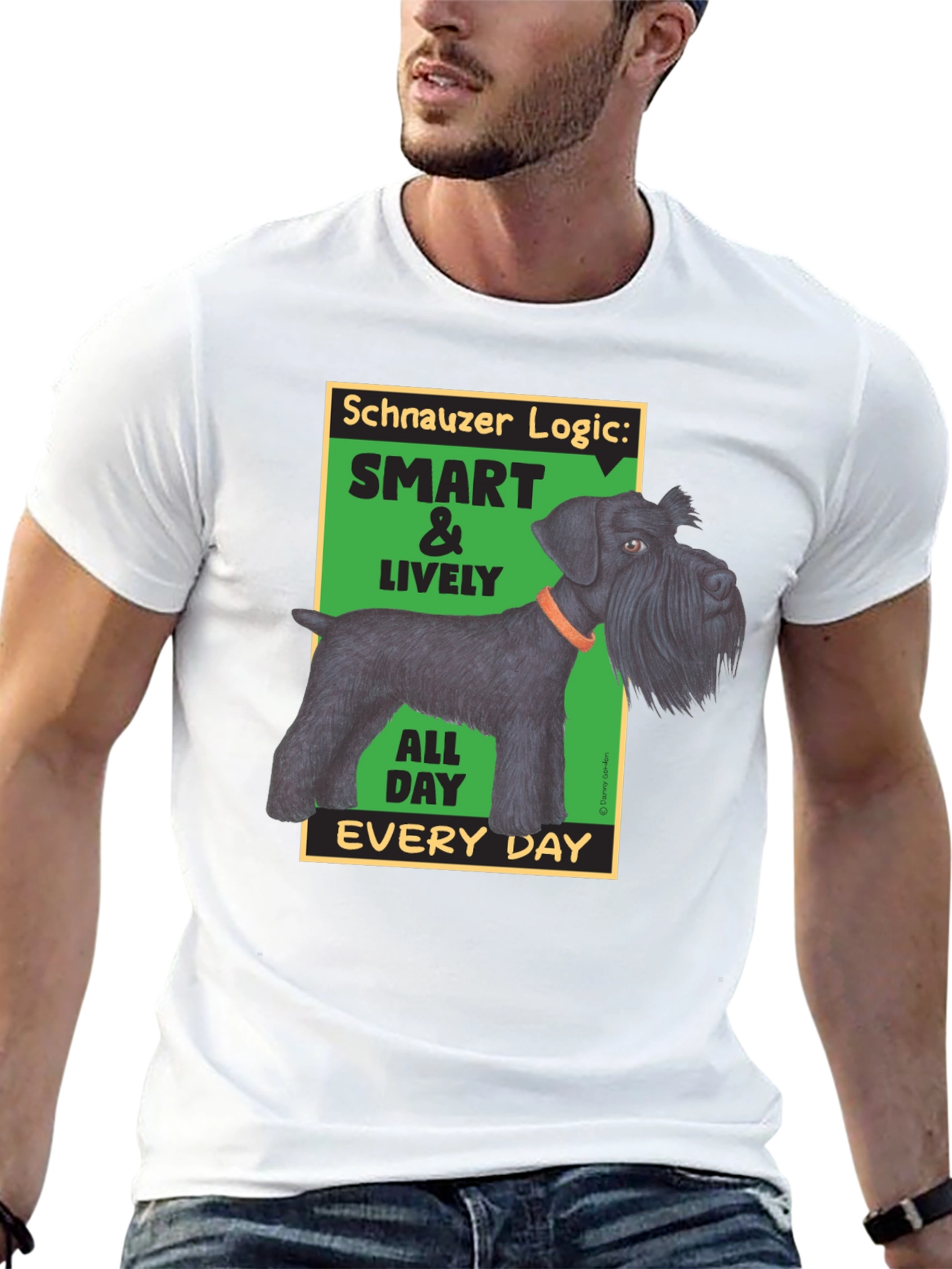 Schnauzer Logic Mens Graphic T-Shirt