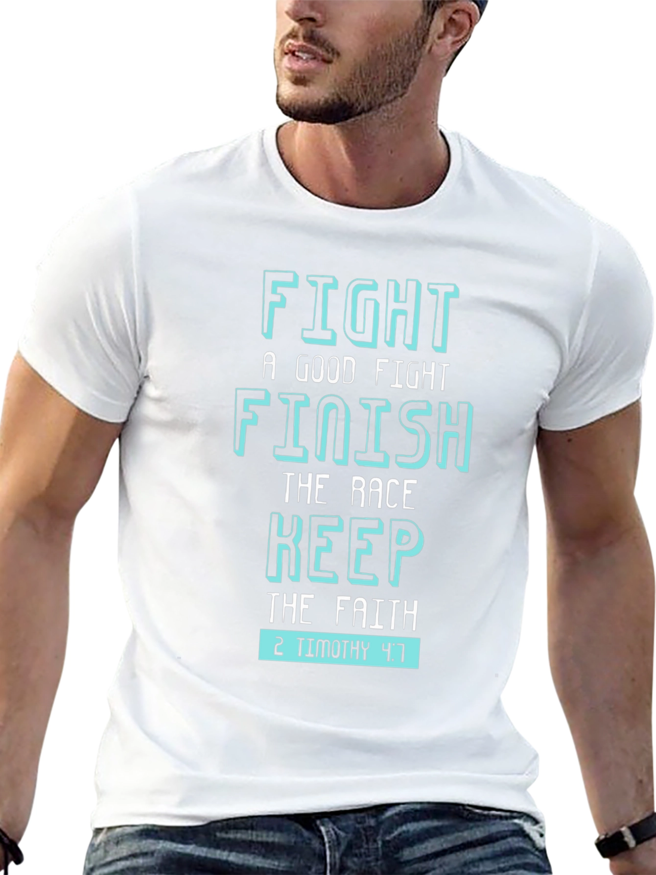 Fight the Good Fight T-Shirt - Christian Scripture Tee