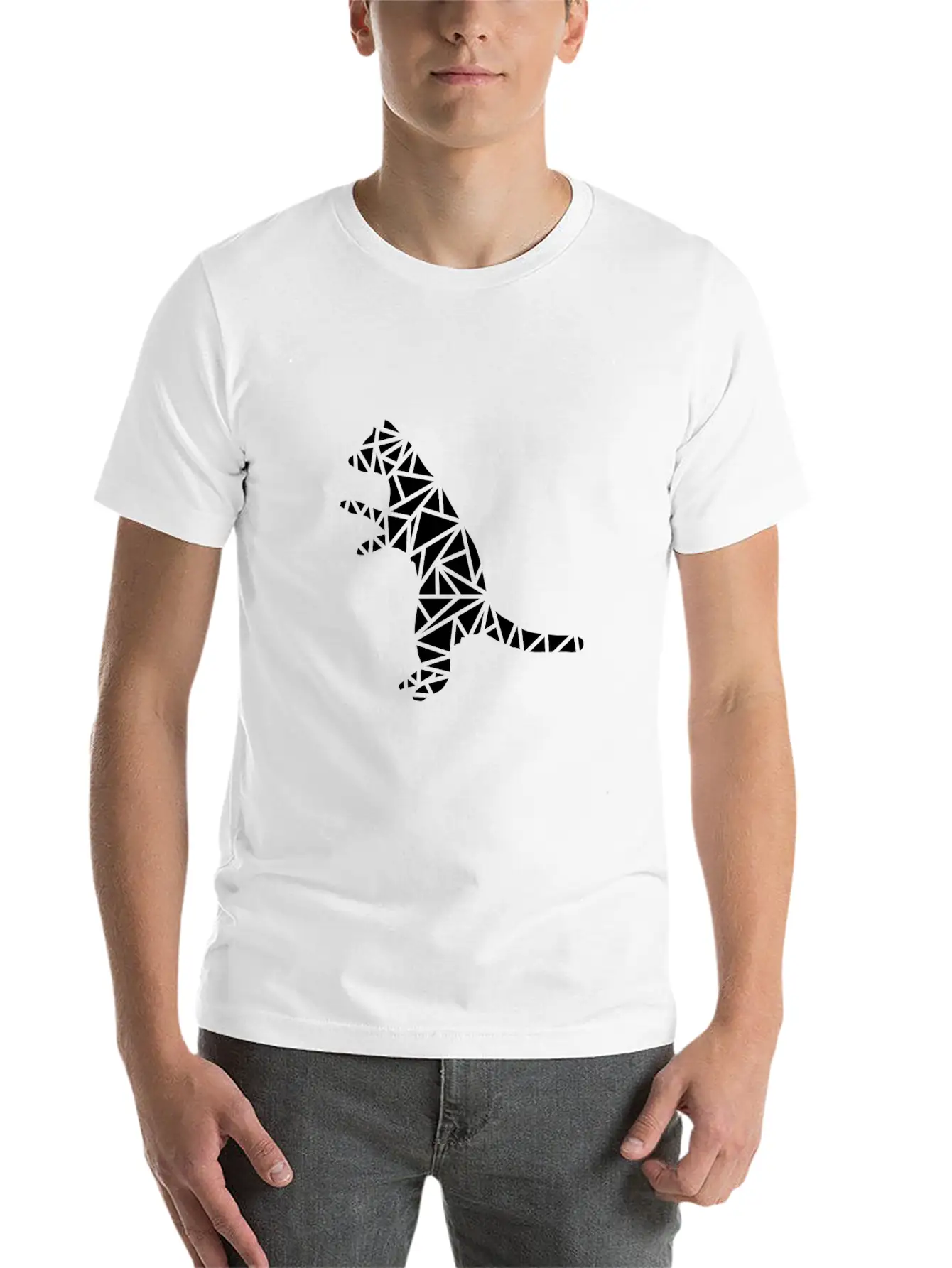 Raccoon Stands Upright Unisex Short Sleeve Soft Cotton T-Shirt – Casual Everyday Wear