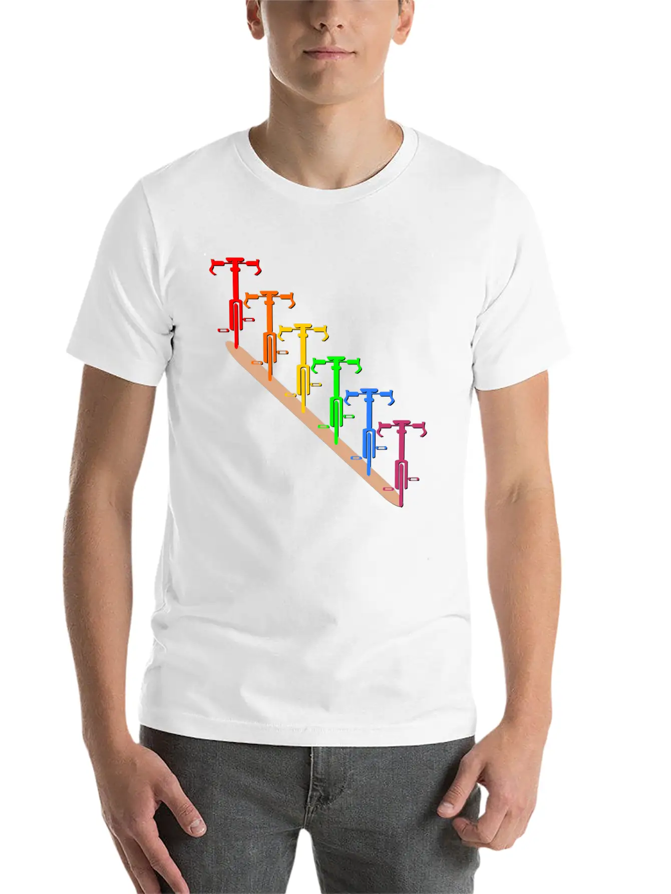 RAINBOW CYCLING Unisex Short Sleeve Soft Cotton T-Shirt – Casual Everyday Wear
