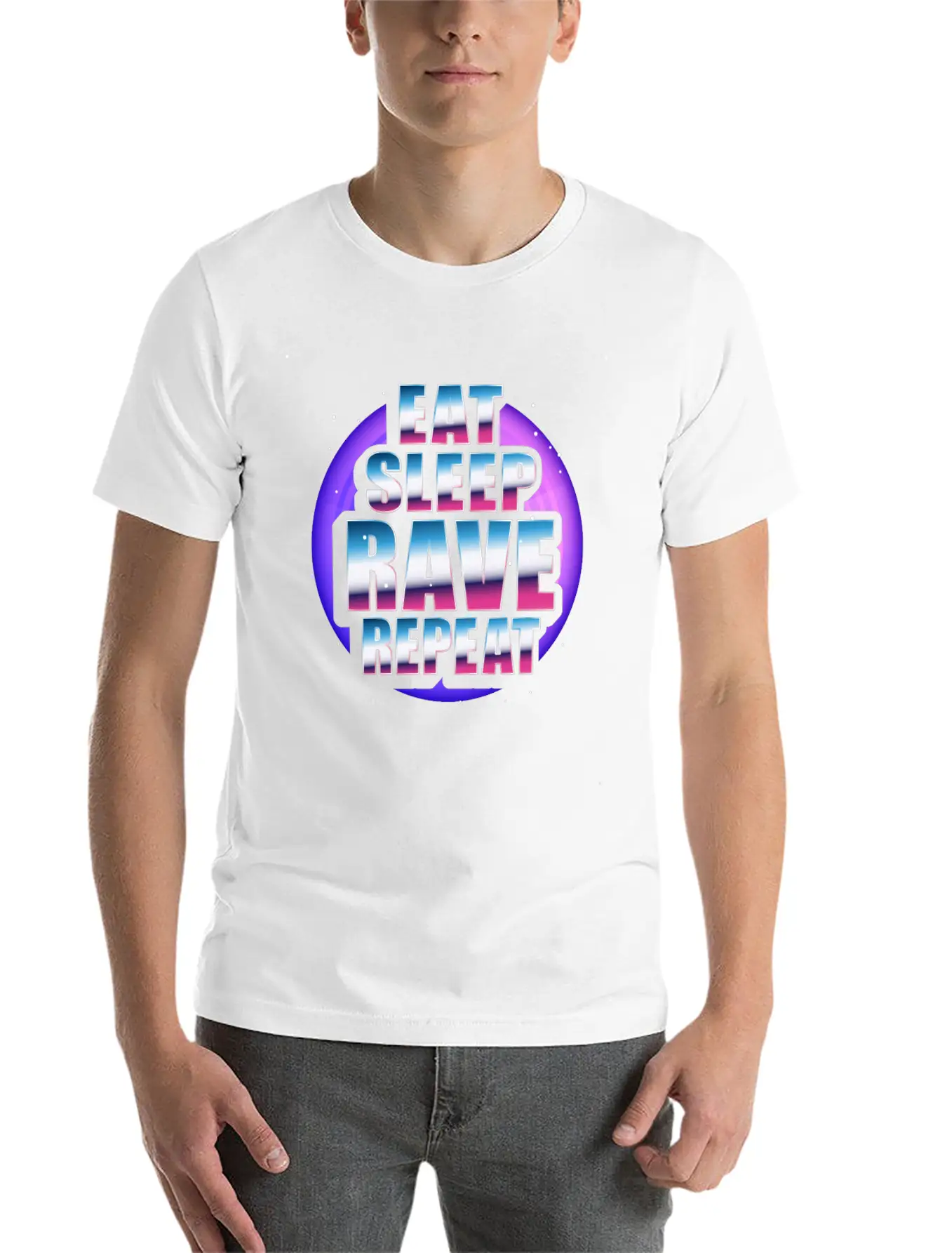 Rave Techno Disco EDM And Hardstyle Dj Designs Unisex Short Sleeve Soft Cotton T-Shirt – Casual Everyday Wear