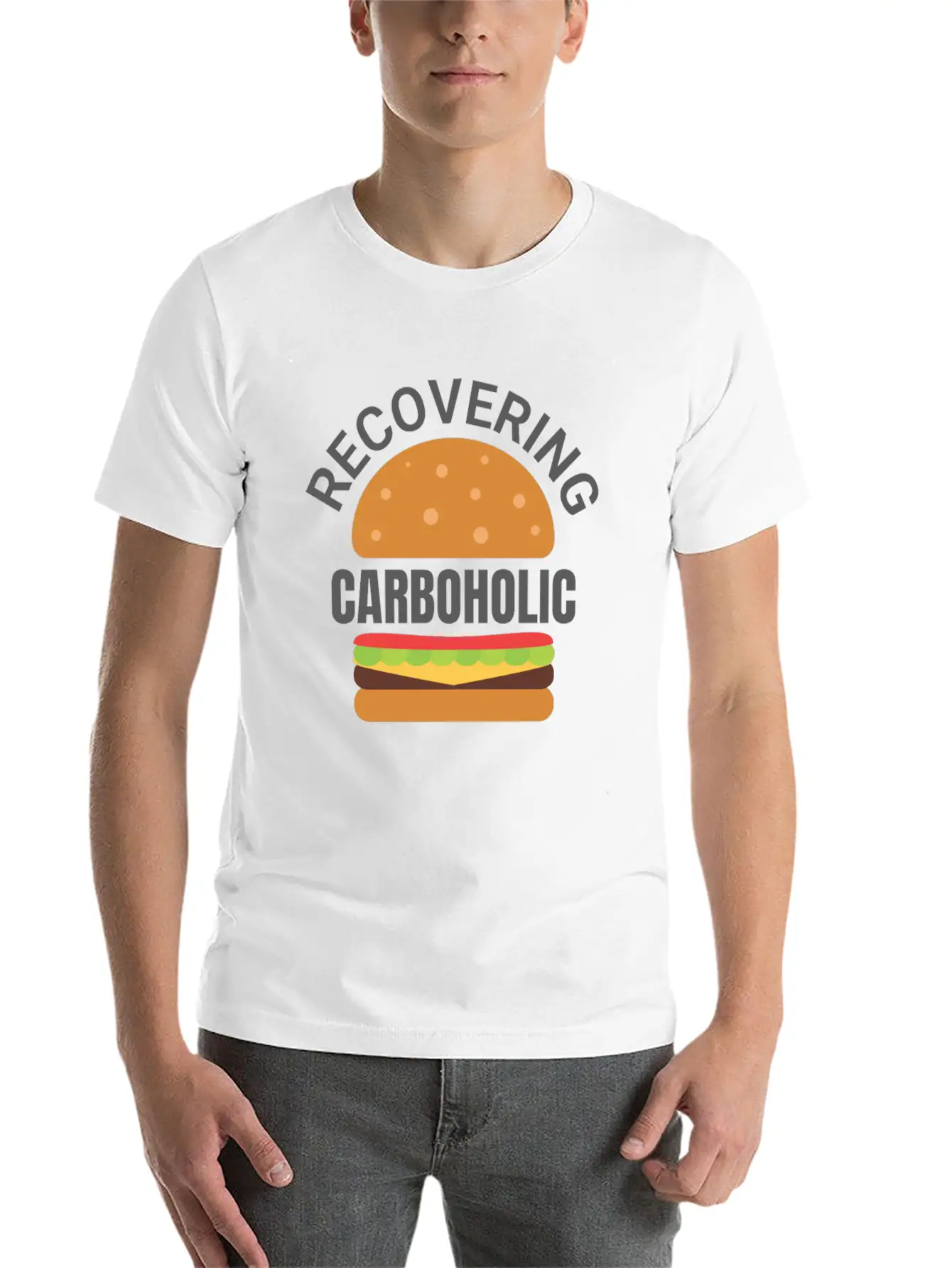 Recovering Carboholic Funny LowCarb Keto Diet Gift Timeless Short Sleeve Tee – Comfy And Minimalist Design