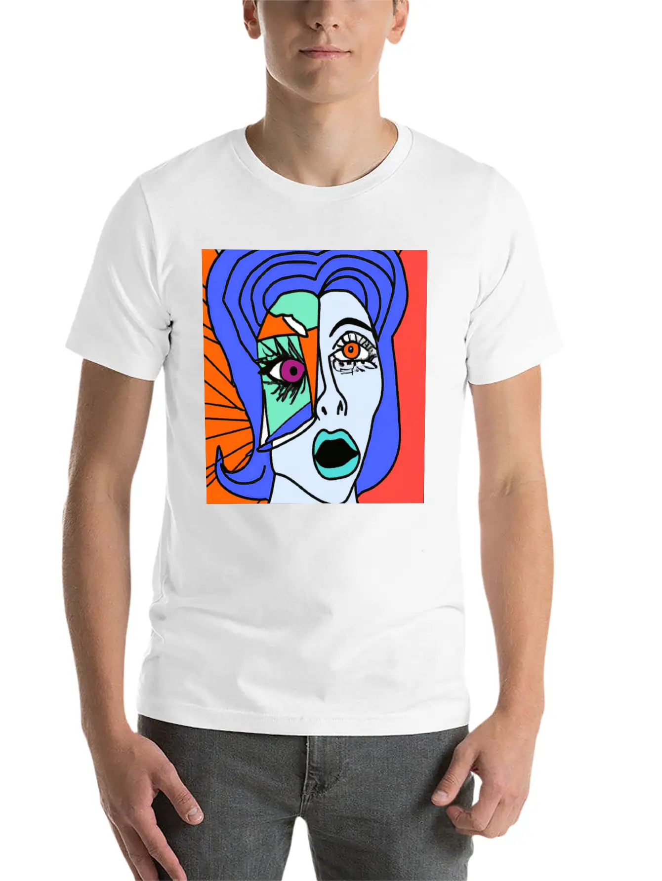 Red Lady Unisex Short Sleeve Soft Cotton T-Shirt – Casual Everyday Wear