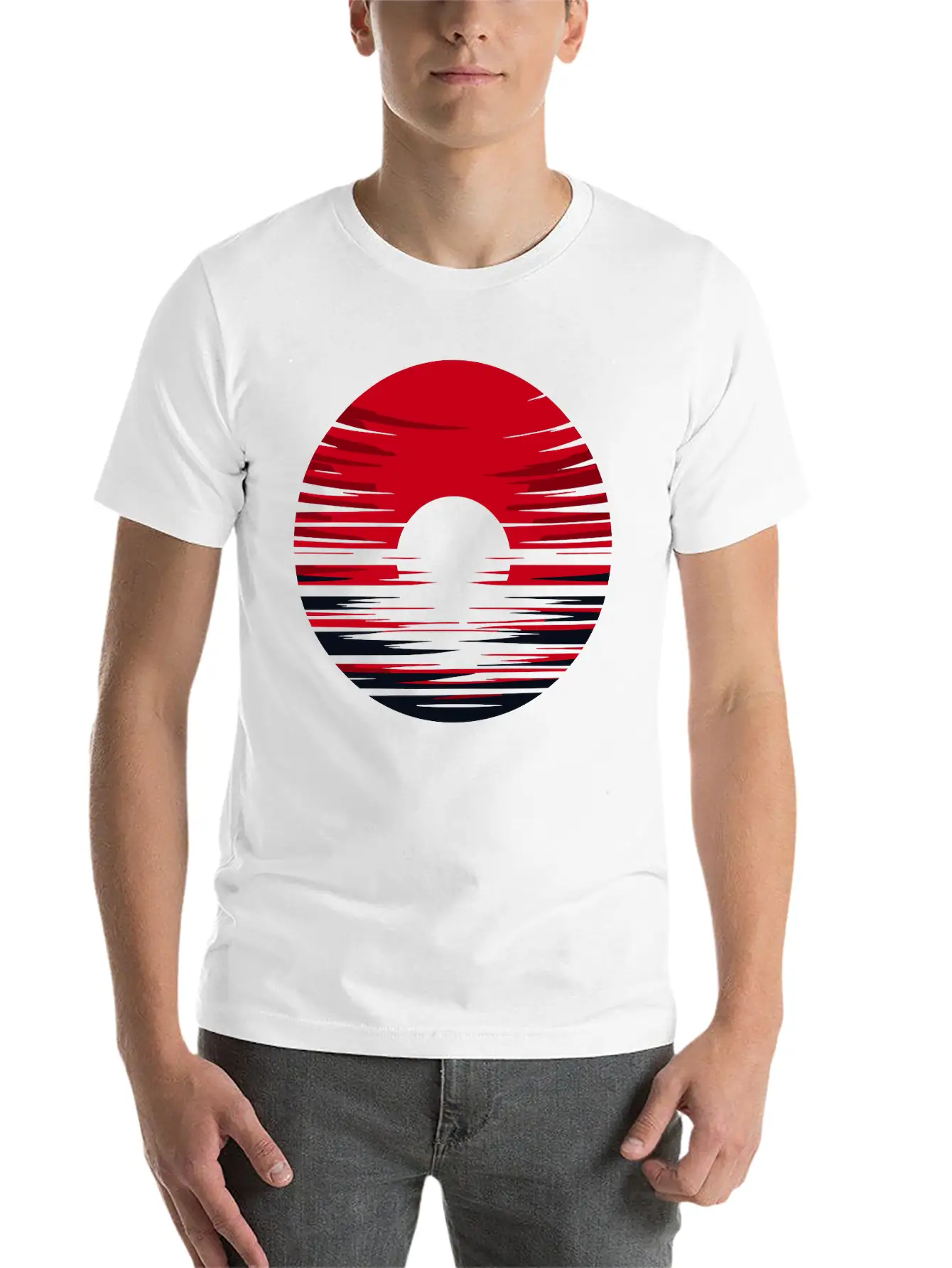 Red Sun Sunrise Vector For Own Design 1 Timeless Short Sleeve Tee – Comfy And Minimalist Design