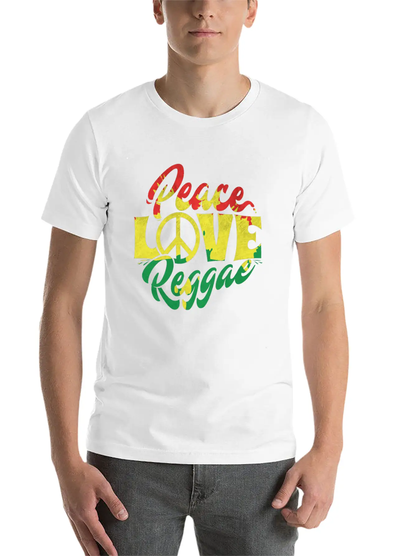 Reggae Is Love And Peace Music Stylish Everyday T-Shirt – Unisex Basic Cotton Tee