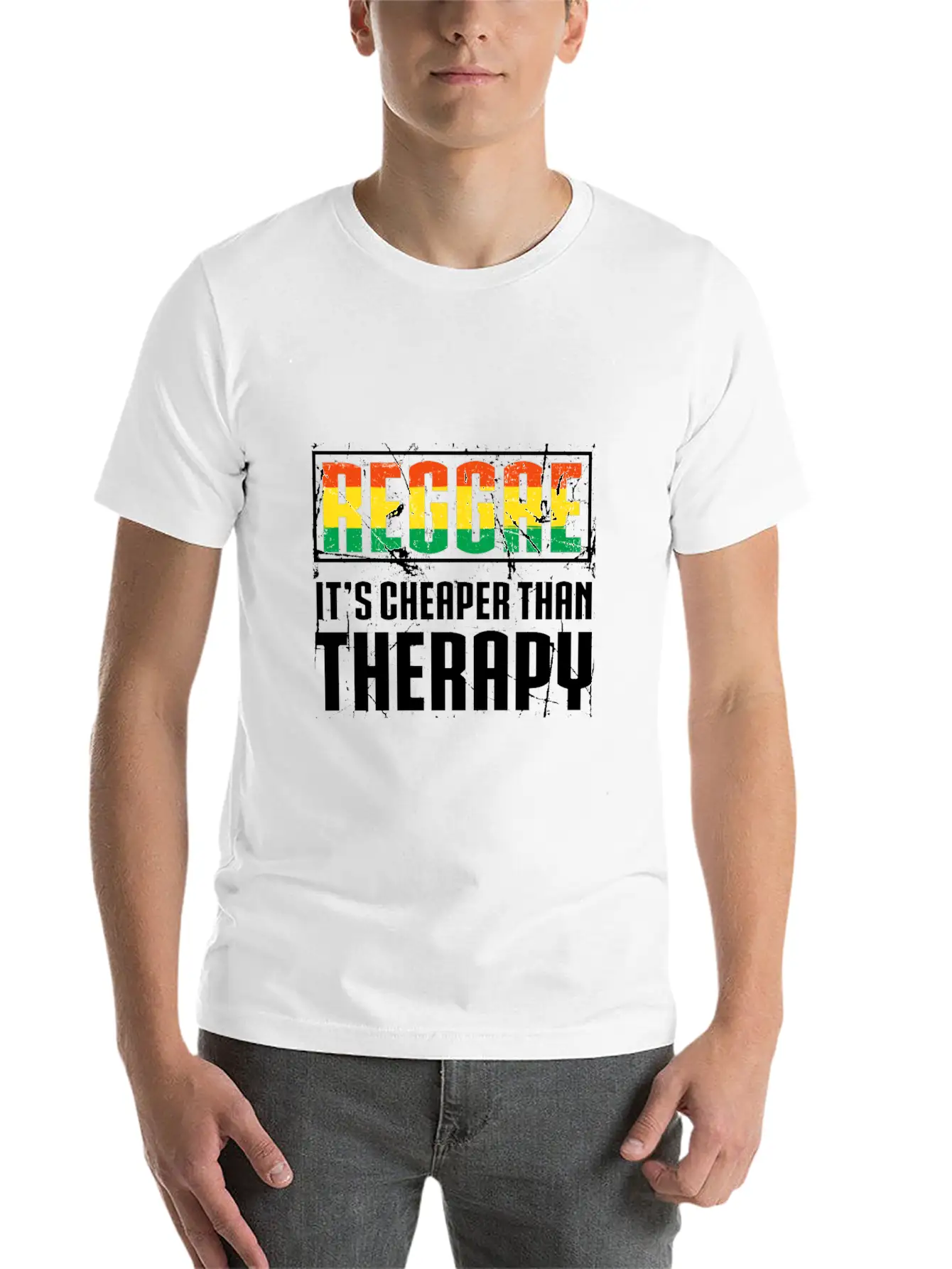 Reggae It's Cheaper Than Therapy T-Shirt Comfortable Minimalist Graphic Tee – Summer Style Essential