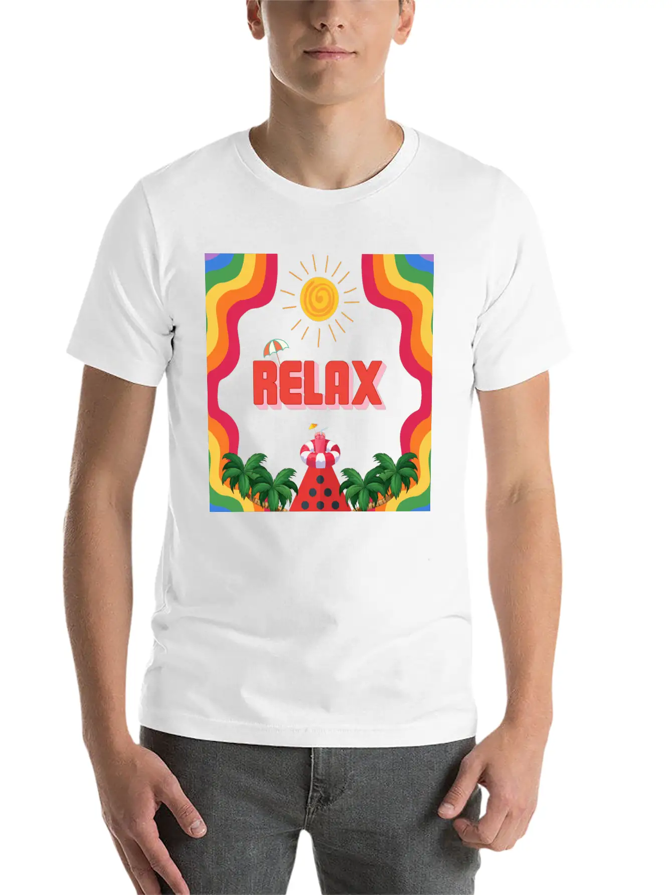 Relax Summer Unisex Short Sleeve Soft Cotton T-Shirt – Casual Everyday Wear