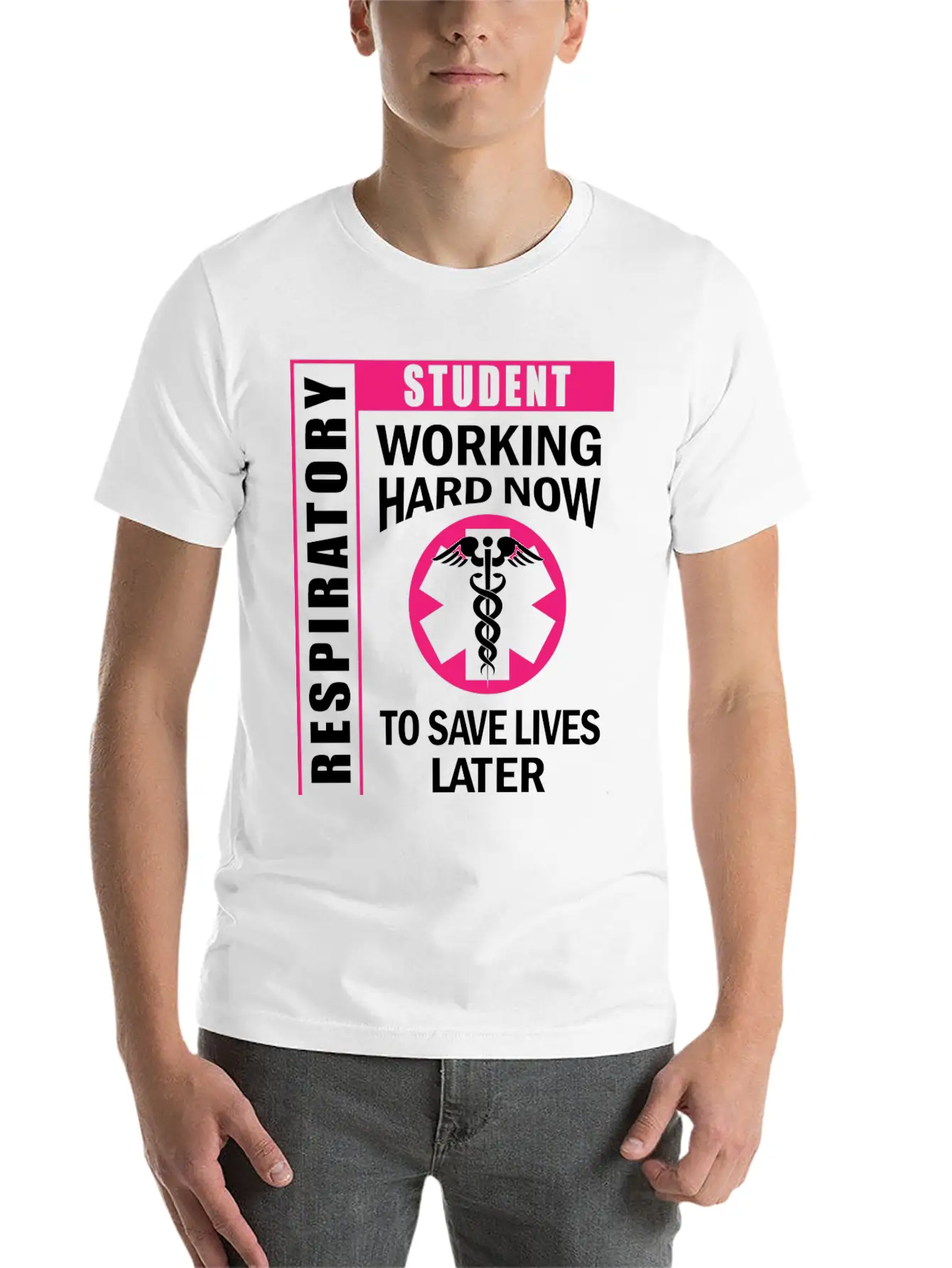 Respiratory Therapy Student For Future Rt Unisex Short Sleeve Soft Cotton T-Shirt – Casual Everyday Wear
