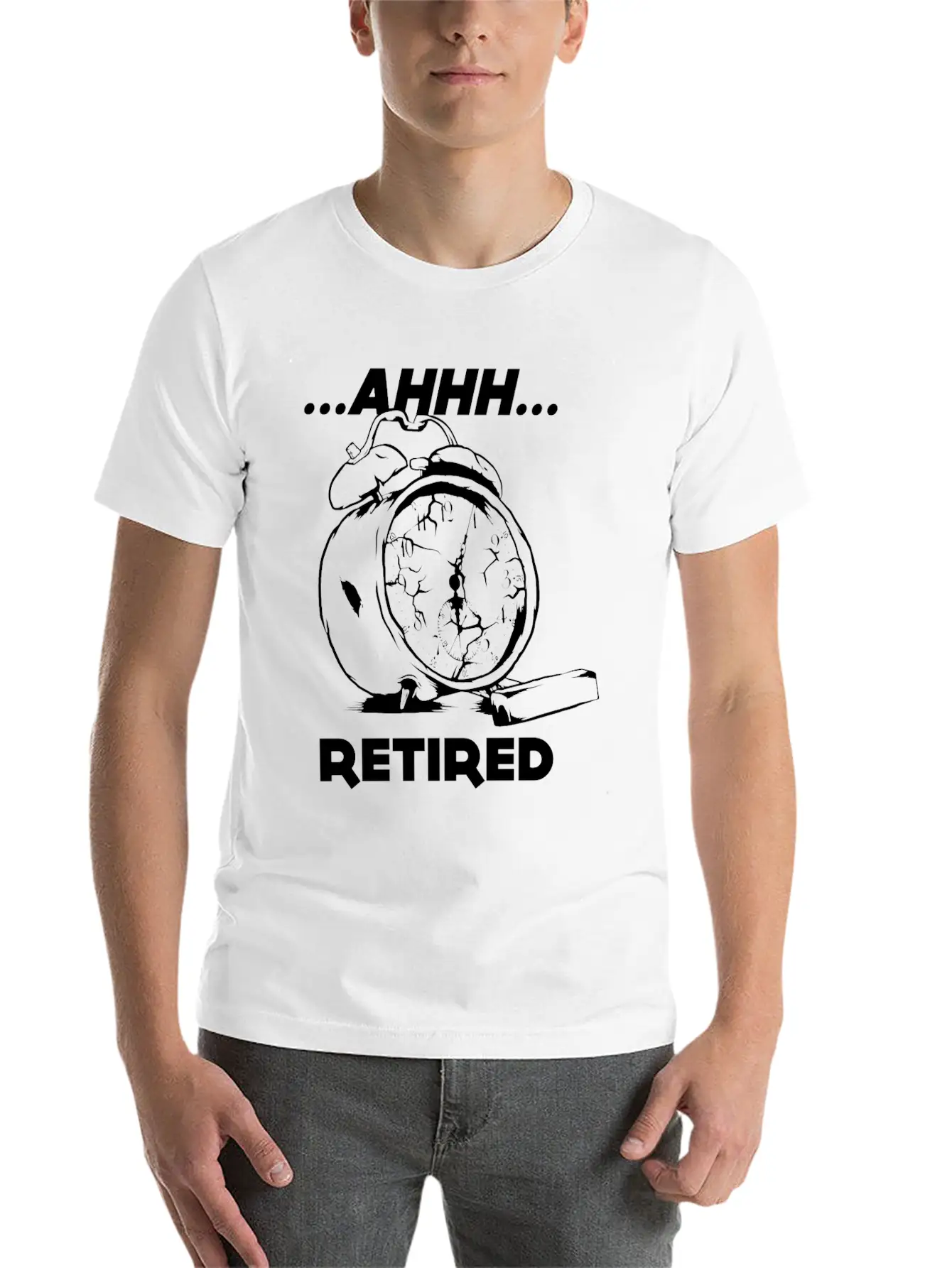Retired Alarm Clock Retirement Time Unisex Short Sleeve Soft Cotton T-Shirt – Casual Everyday Wear