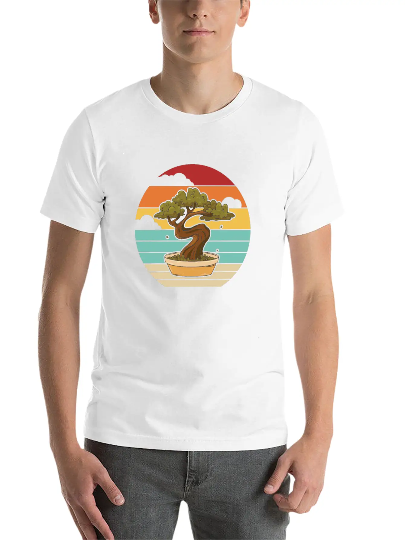 Retro Indoor Bonsai Bonsai Pots Penjing Comfortable Minimalist Graphic Tee – Summer Style Essential