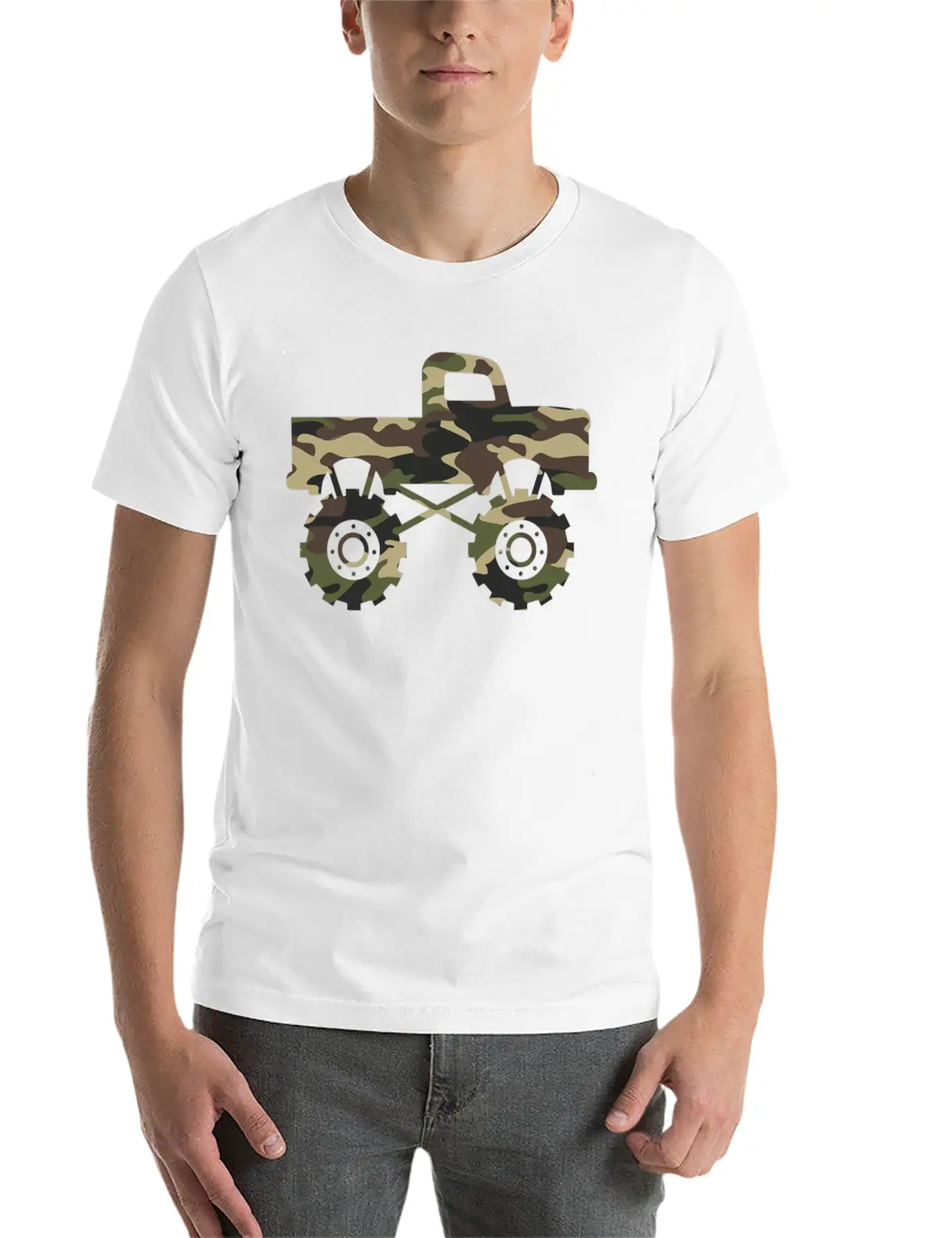 Retro Monster Truck Unisex Casual T-Shirt – Clean Design For Daily Comfort