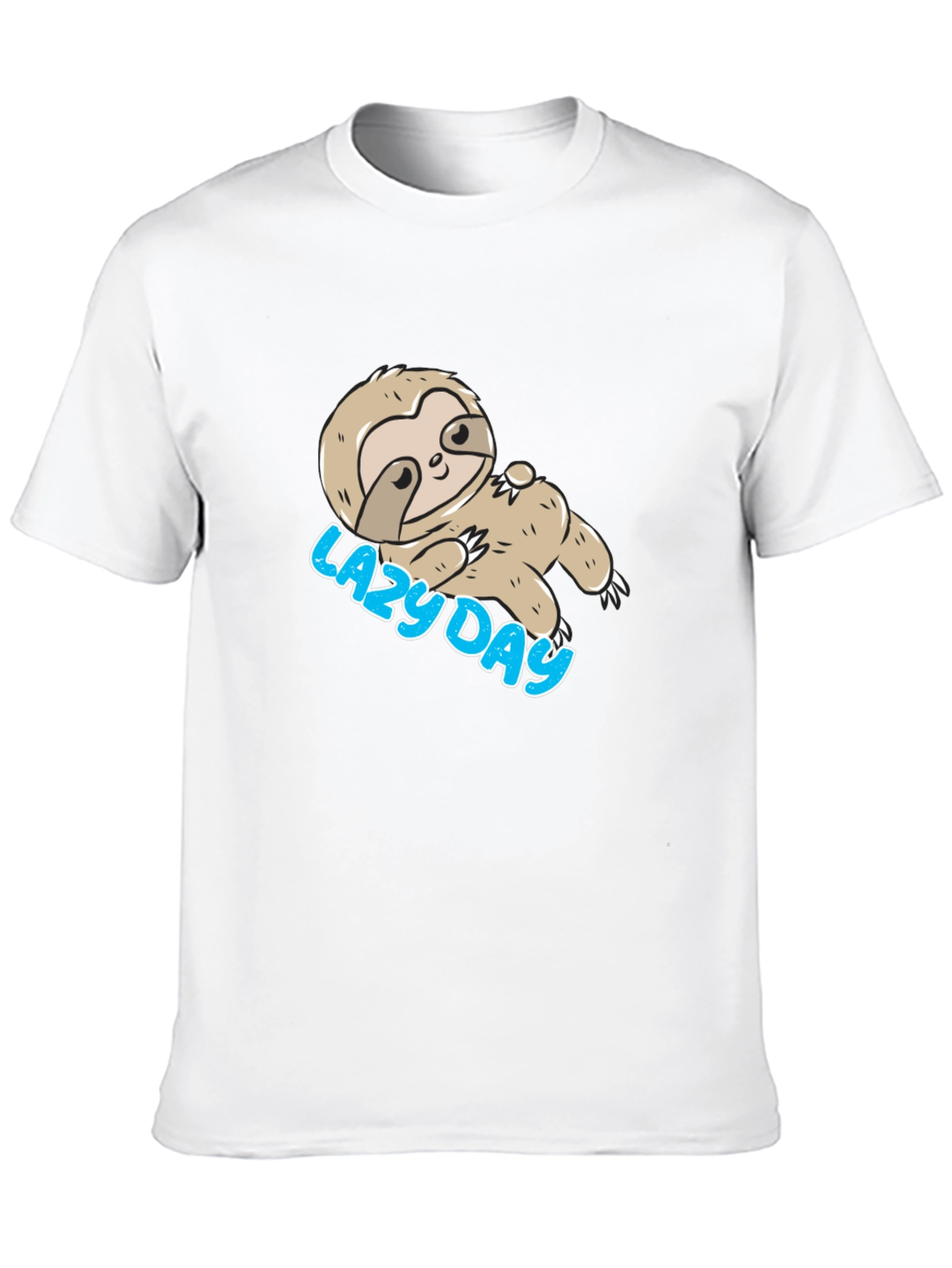 Lazy Day Sloth T-Shirt - Black Relaxed Fit Tee