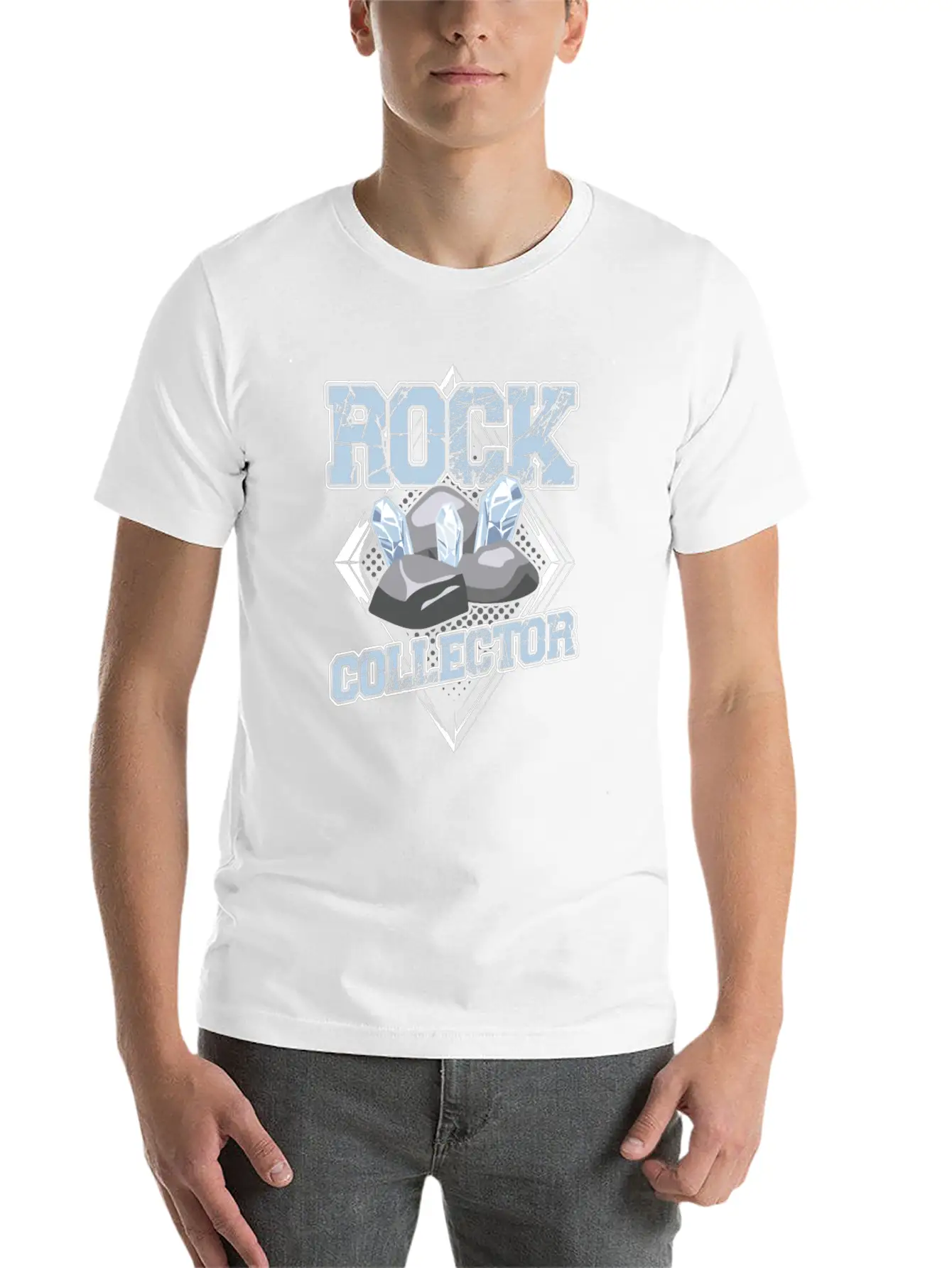 Rock Collector Geology Geologist Student Stone Unisex Short Sleeve Soft Cotton T-Shirt – Casual Everyday Wear