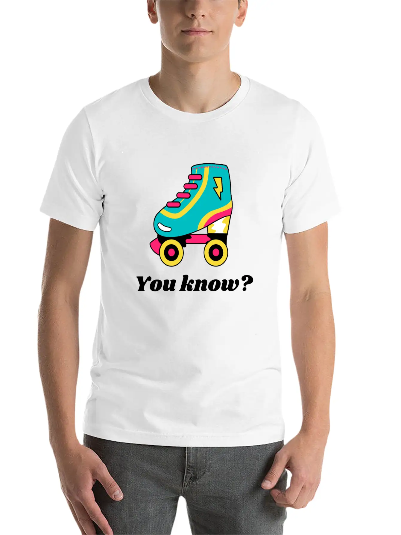 Roller Skates - 90s Style Timeless Short Sleeve Tee – Comfy And Minimalist Design
