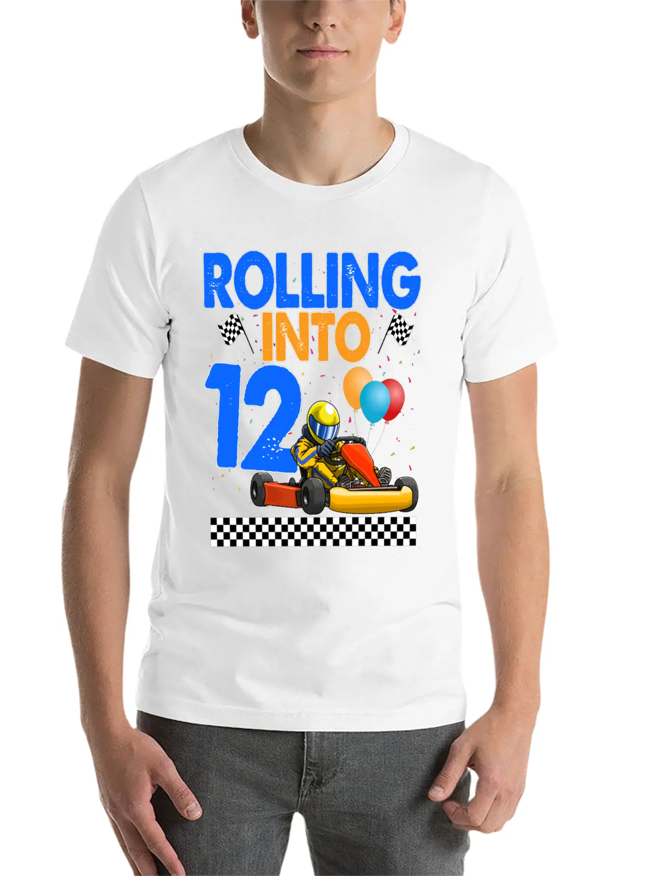 Rolling Into 12 Kart Racer Timeless Short Sleeve Tee – Comfy And Minimalist Design