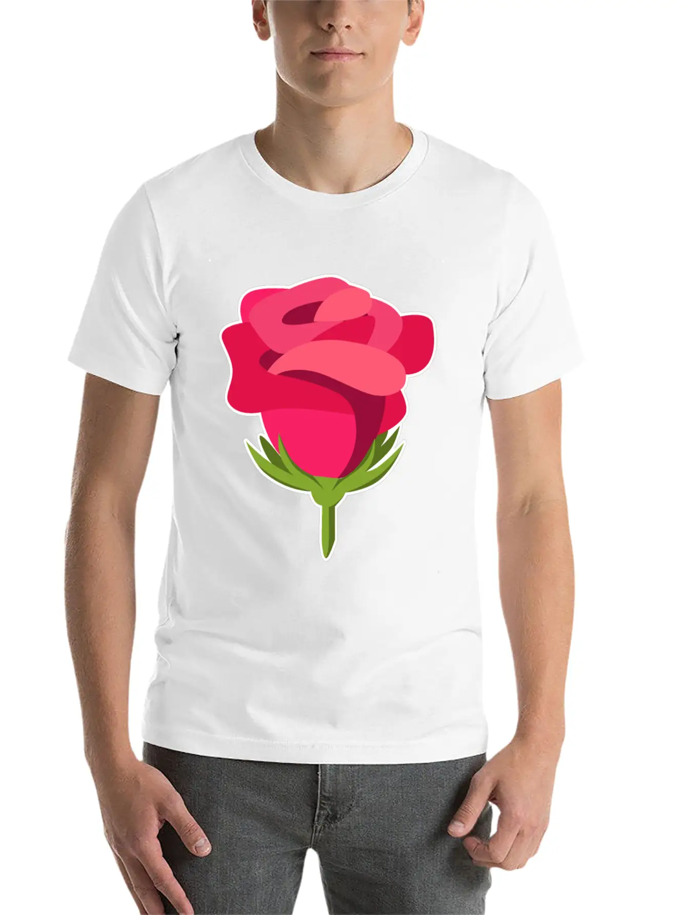 Rose Petals Bud Flower Pretty Gift Idea Unisex Short Sleeve Soft Cotton T-Shirt – Casual Everyday Wear