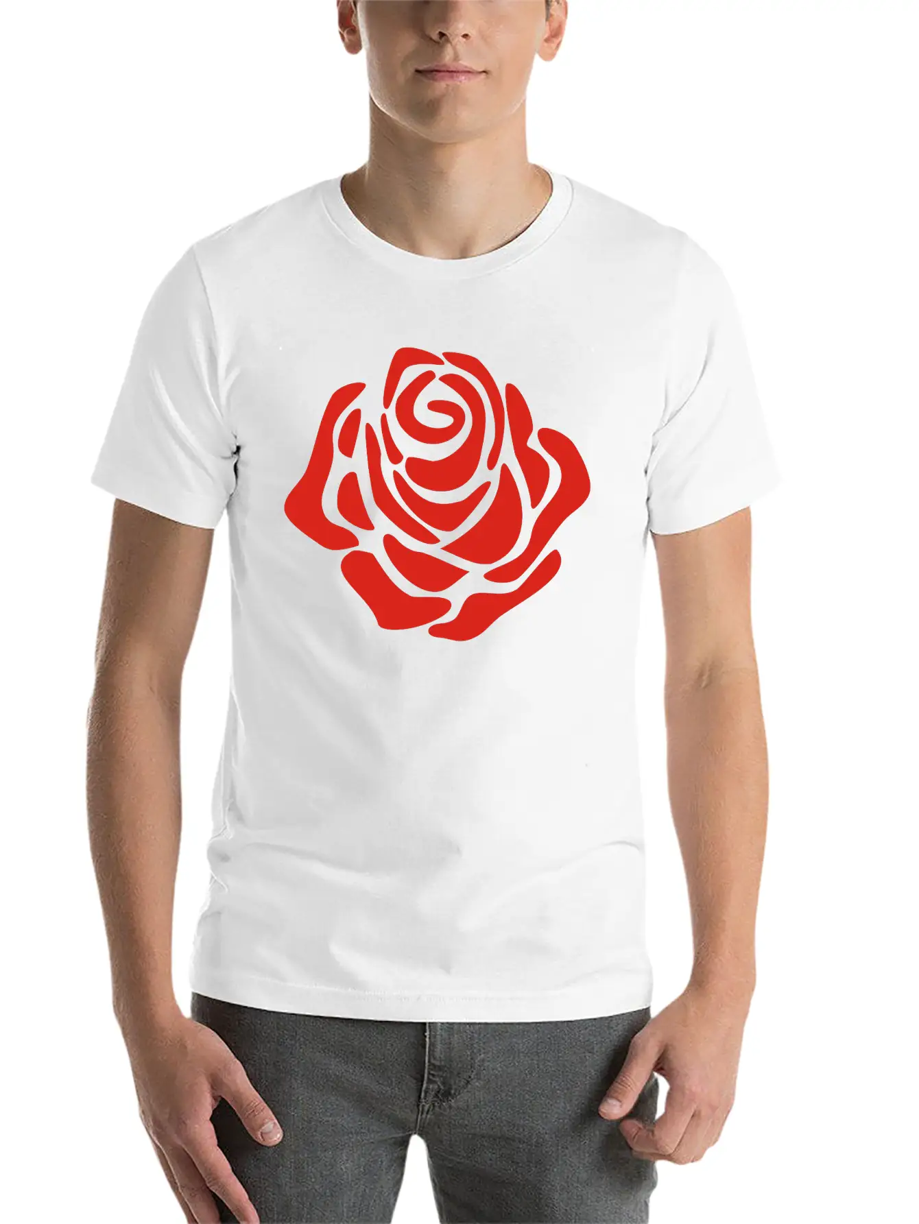 Rose Unisex Short Sleeve Soft Cotton T-Shirt – Casual Everyday Wear