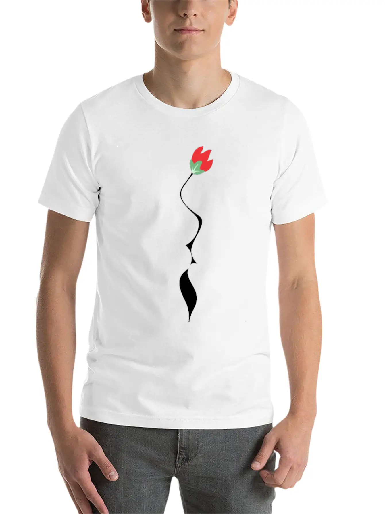 ROSES KISS Valentine Basic Graphic T-Shirt – Daily Comfort In Soft Cotton